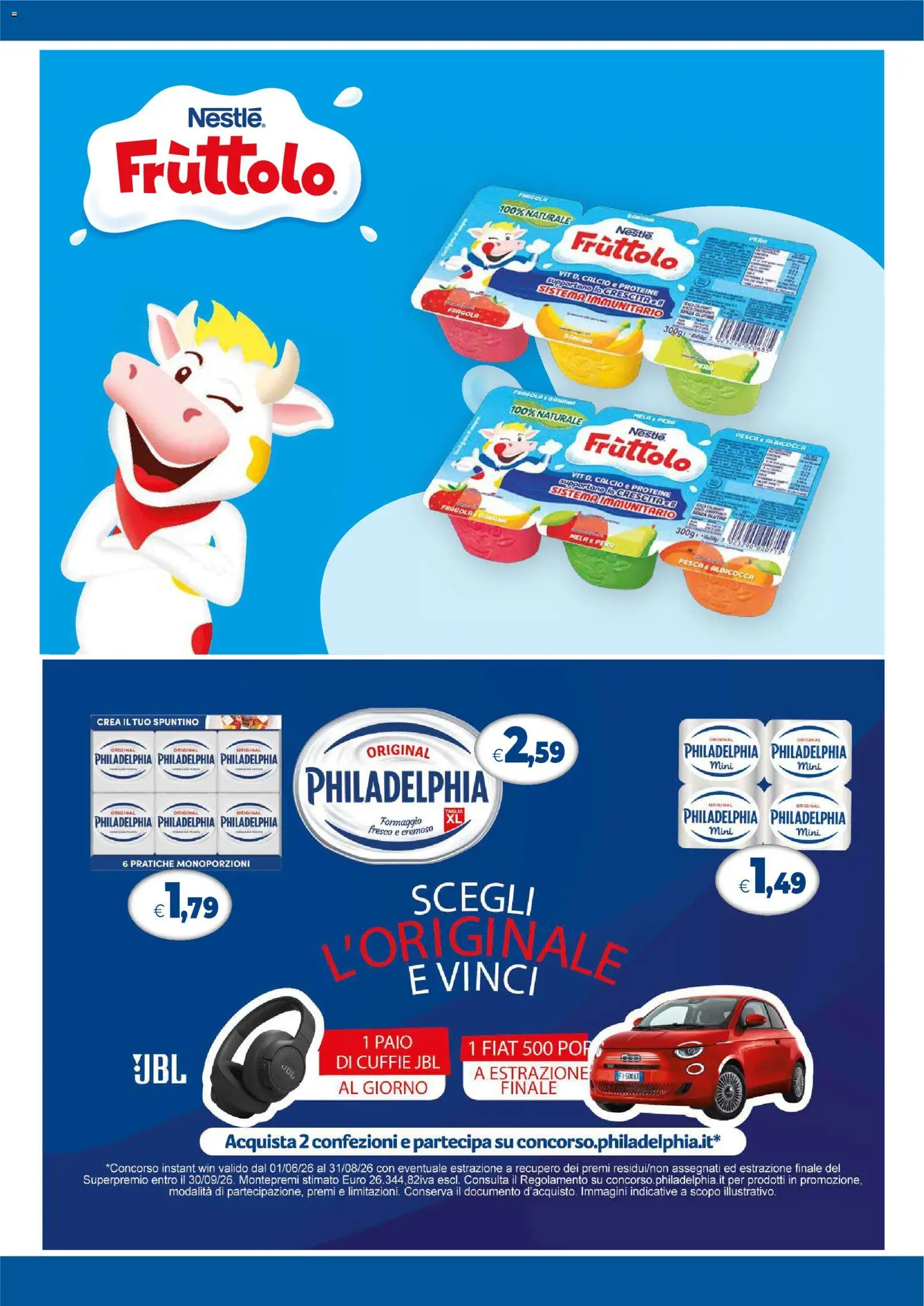 Volantino Galassia del 09/07/2026 | Pagina: 2 | Prodotti: Formaggio, Pesca, Pera, Cuffie
