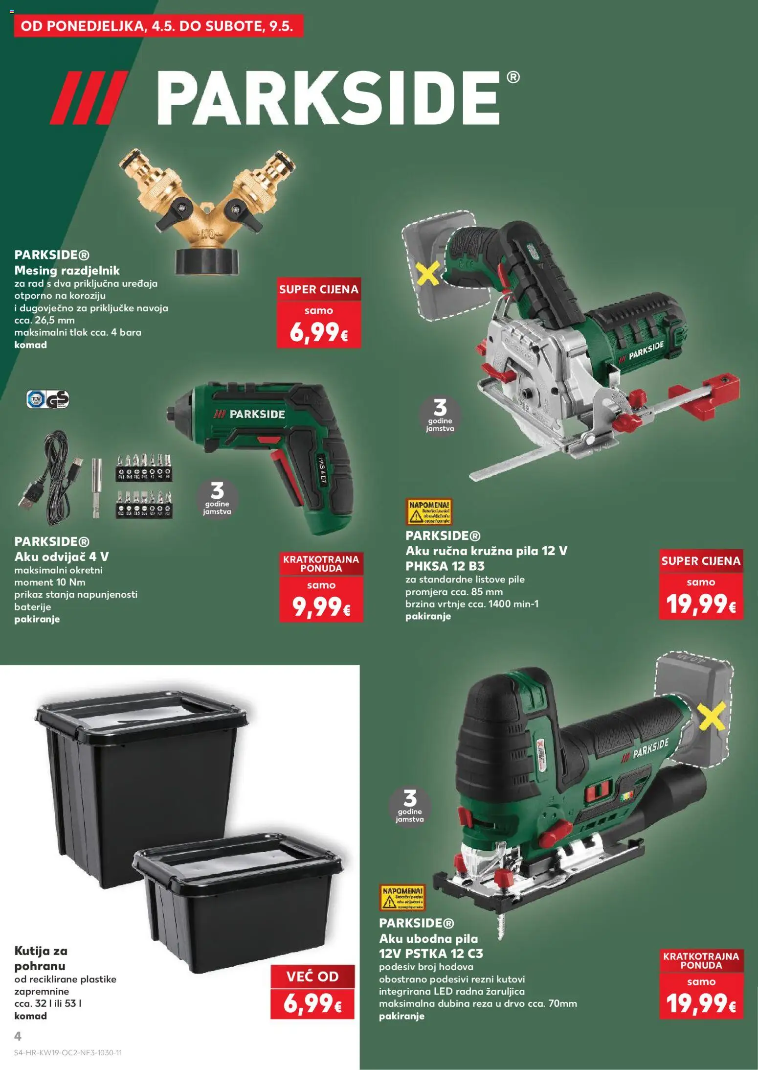 Kaufland HR akciós ujság - amely érvényes a következő dátumtól: 06.05.2026 | Oldal: 4 | Termékek: Parkside