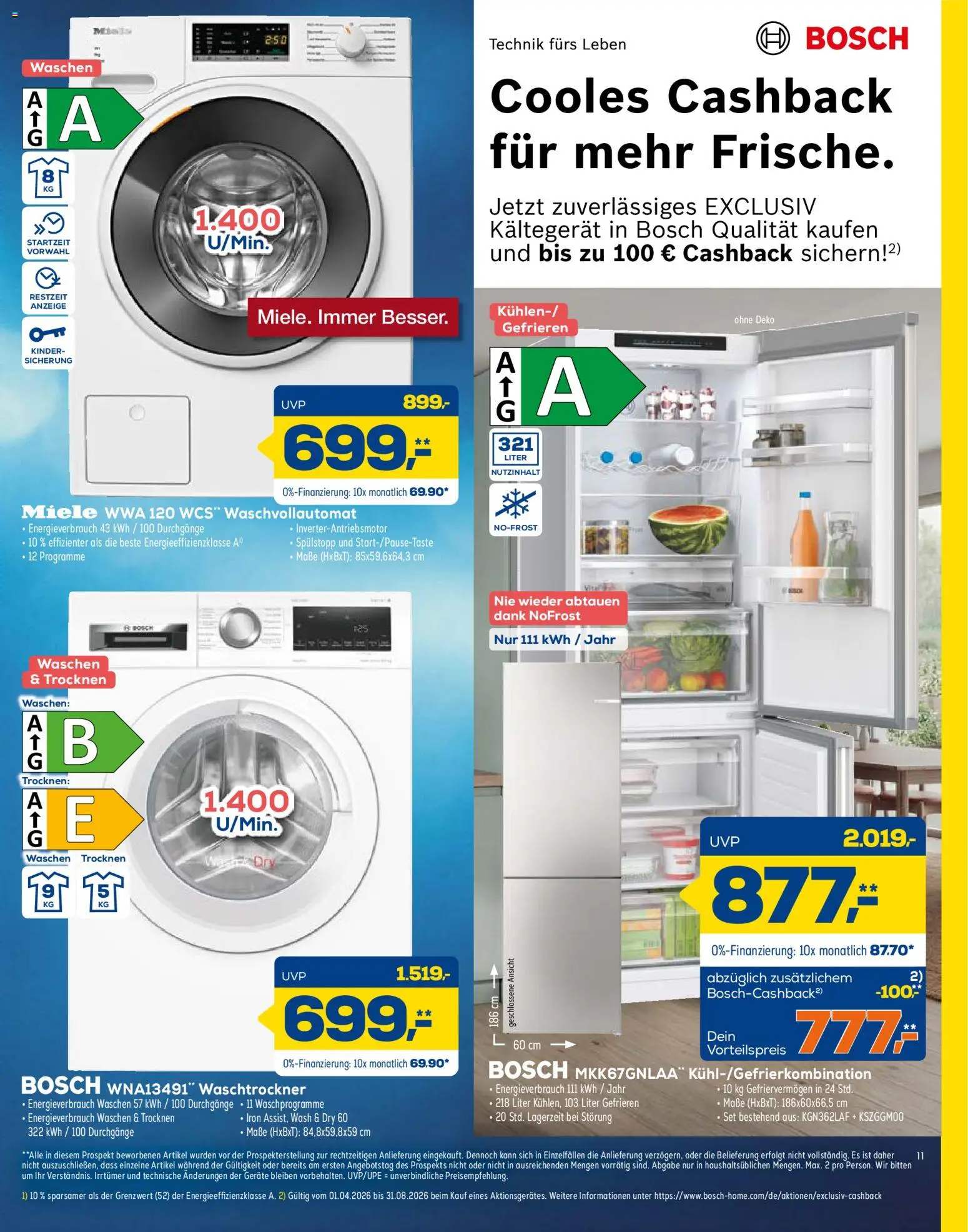 Euronics Prospekt – gültig ab 08.08.2026 | Seite: 11 | Produkte: Miele, Bosch, Waschtrockner