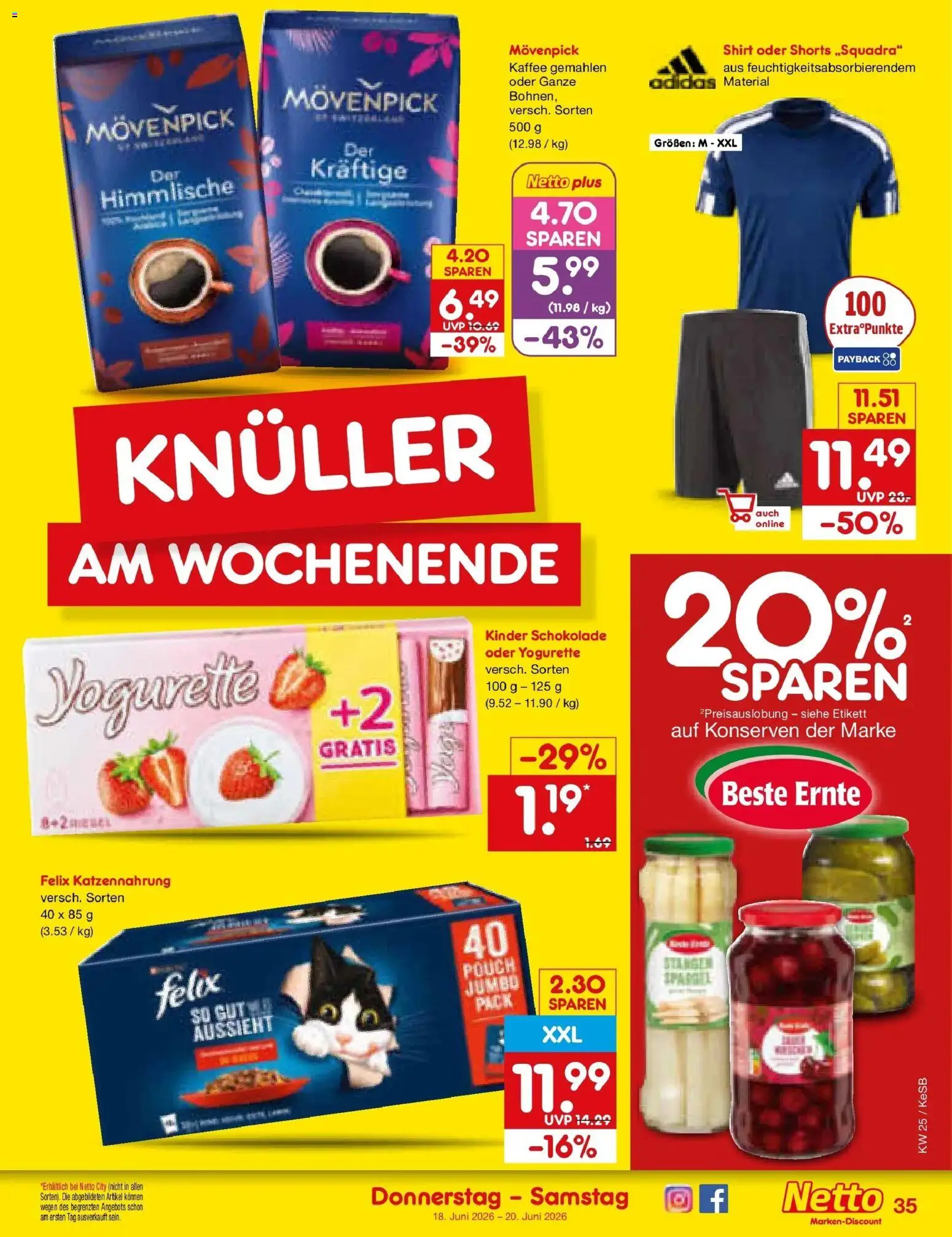 Netto Marken-Discount Prospekt Bonn – gültig ab 15.06.2026 | Seite: 47 | Produkte: Shirt, Yogurette, Kaffee, Schokolade