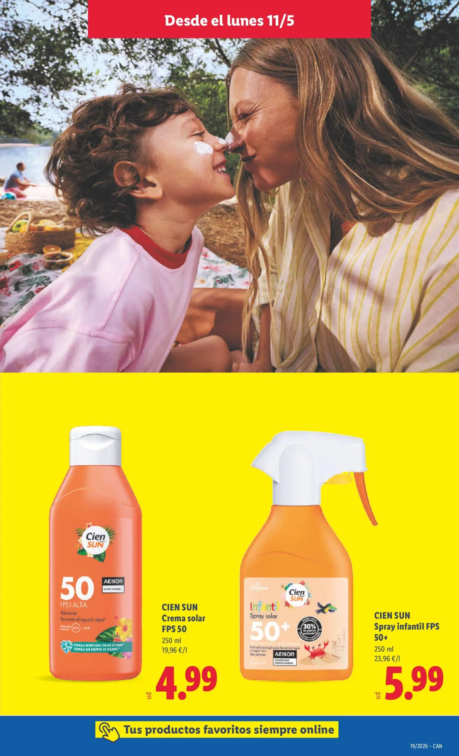 Lidl folleto de bazar │ válido desde el 11.05.2026 | Página: 23 | Productos: Spray solar, Spray solar infantil, Crema