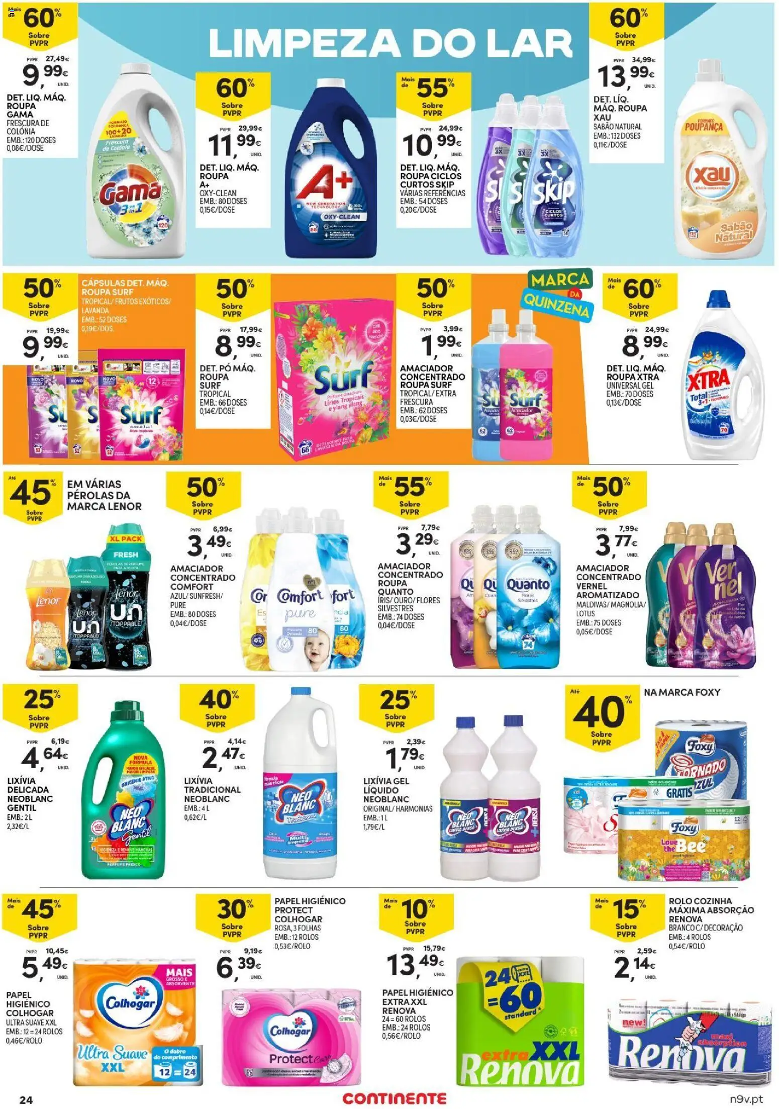 Continente - Açores Folheto Quinzenal │ válido de 23/07/2026 | Página: 24 | Produtos: Perfume, Pó, Sabão, Detergente