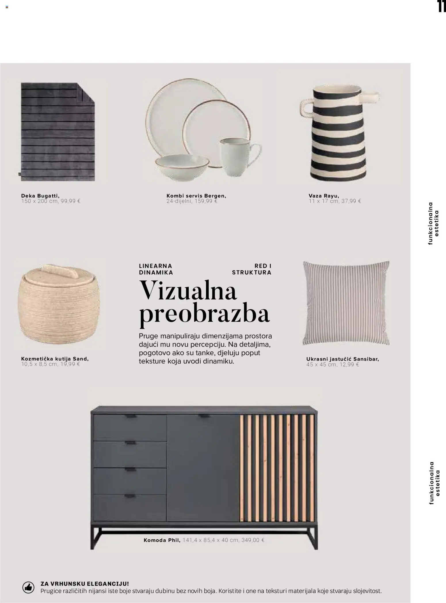 Lesnina katalog | vrijedi od 06.07.2026 | Stranica: 11 | Proizvodi: Komoda, Kutija, Vaza, Deka