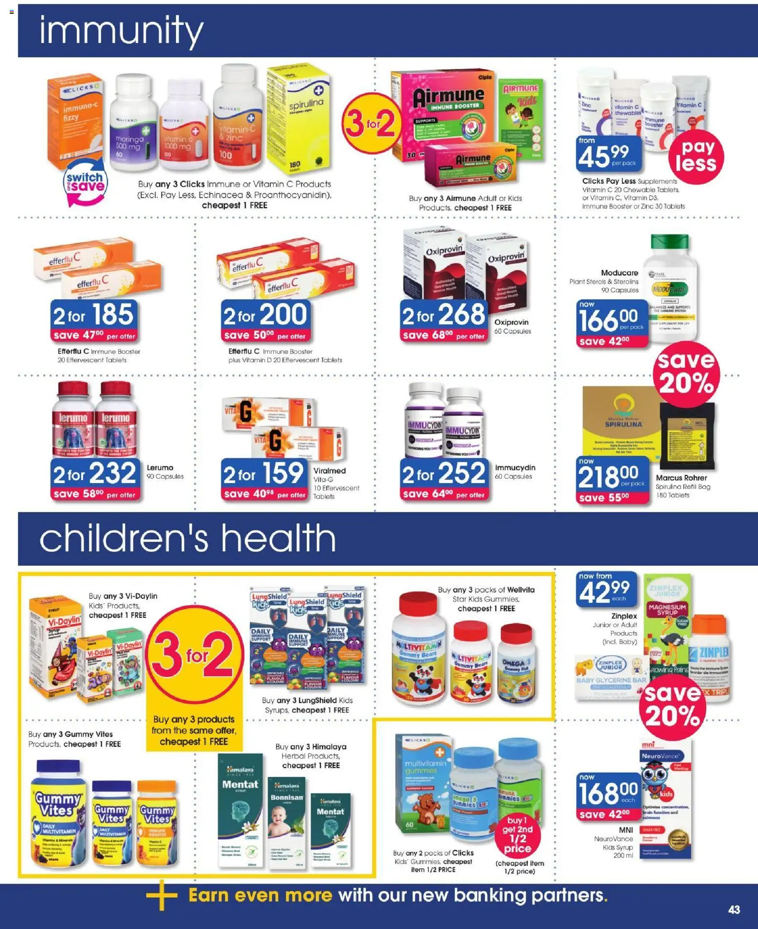 New Clicks catalogue – valid from 08/10/2026 | Page: 43 | Products: Bag, Omega 3, Sugar, Supplements