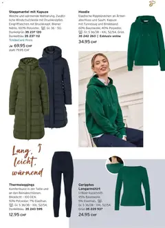Tchibo aktionen Stilsicher durch den Herbst ab 15.09.2026 gültig | Seite: 11 | Produkte: Hoodie, Steppmantel, Langarmshirt