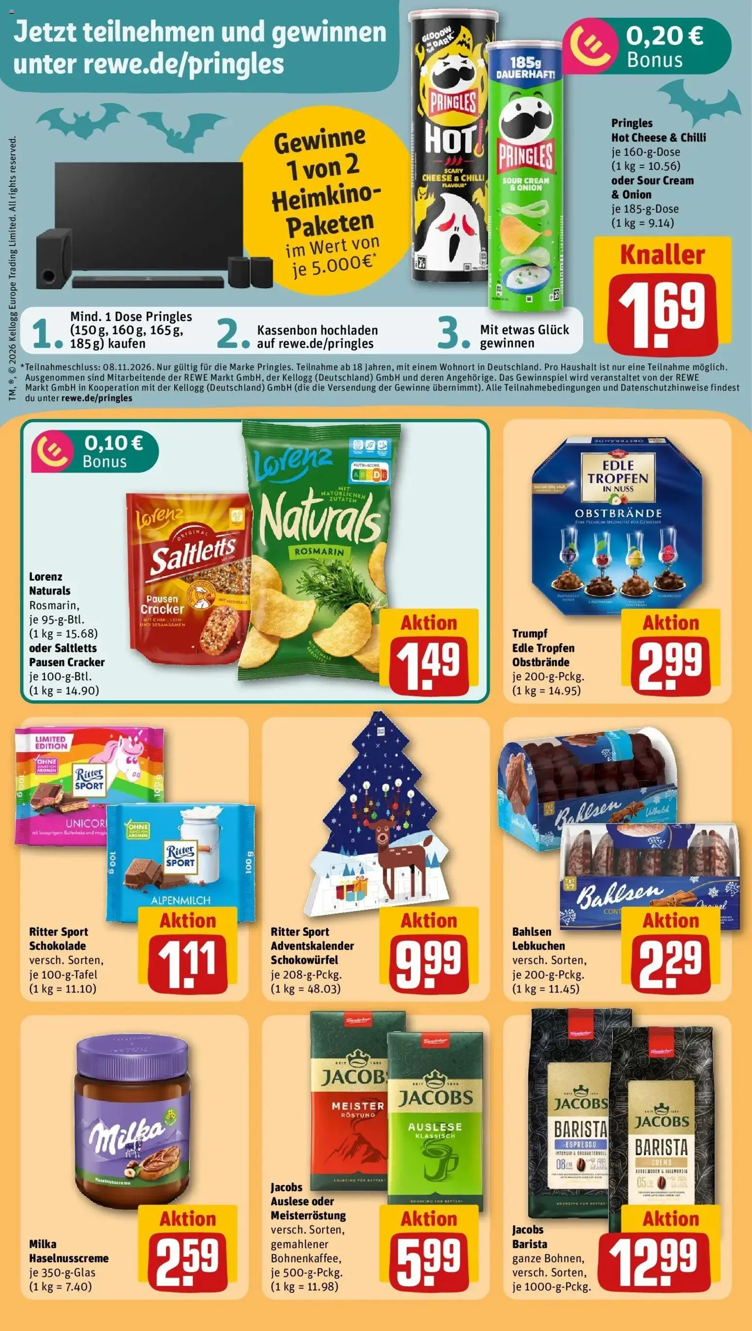 REWE Prospekt ab 26.10.2026 zum Blättern » Angebote | Seite: 25 | Produkte: Schokolade, Ritter sport, Milka, Sesamsamen