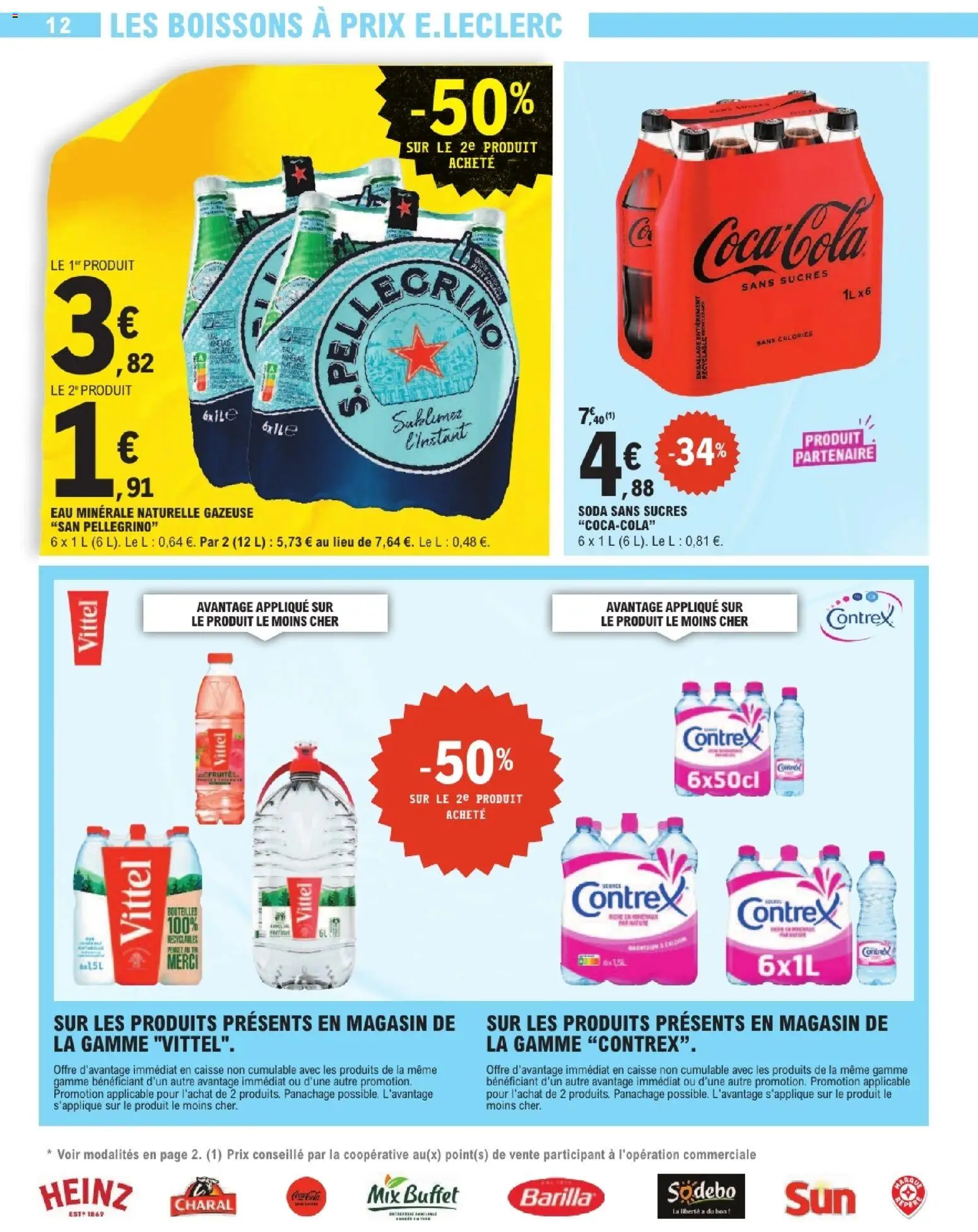 {H1} | Page: 12 | Produits: Eau minérale naturelle, Buffet, Vittel, Contrex