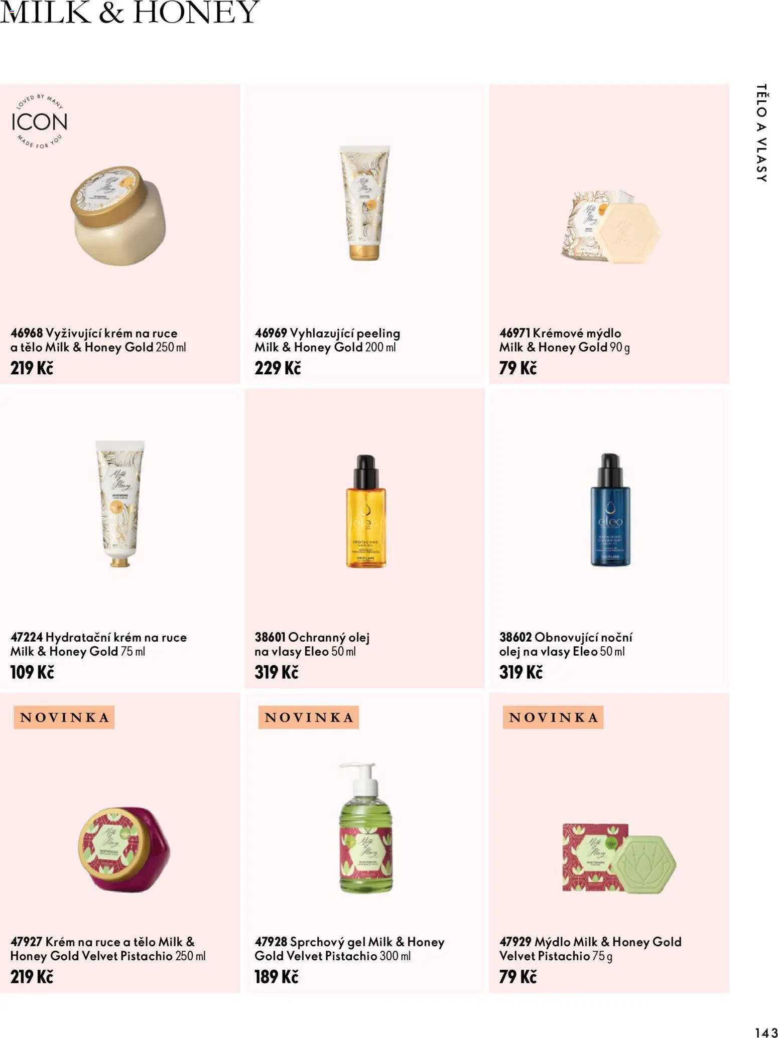 Oriflame katalog Novage+ Proceuticals od 30.09.2026 | Strana: 143 | Produkty: Krém, Hydratační krém, Olej na vlasy, Peeling