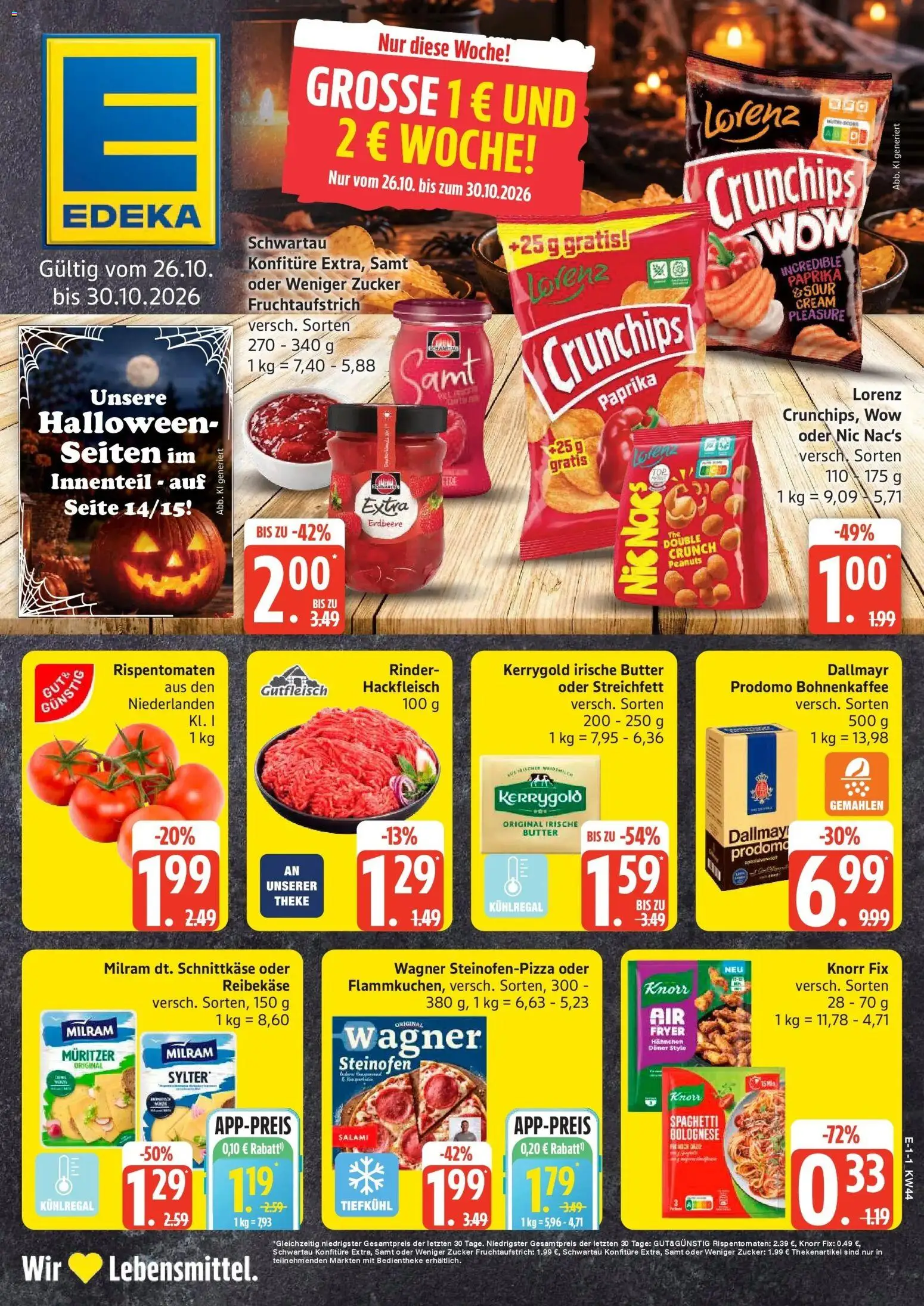 Edeka Prospekt Neu Wulmstorf (ab 26.10.2026) » Angebote Online | Seite: 1 | Produkte: Knorr fix, Dallmayr, Paprika, Salami