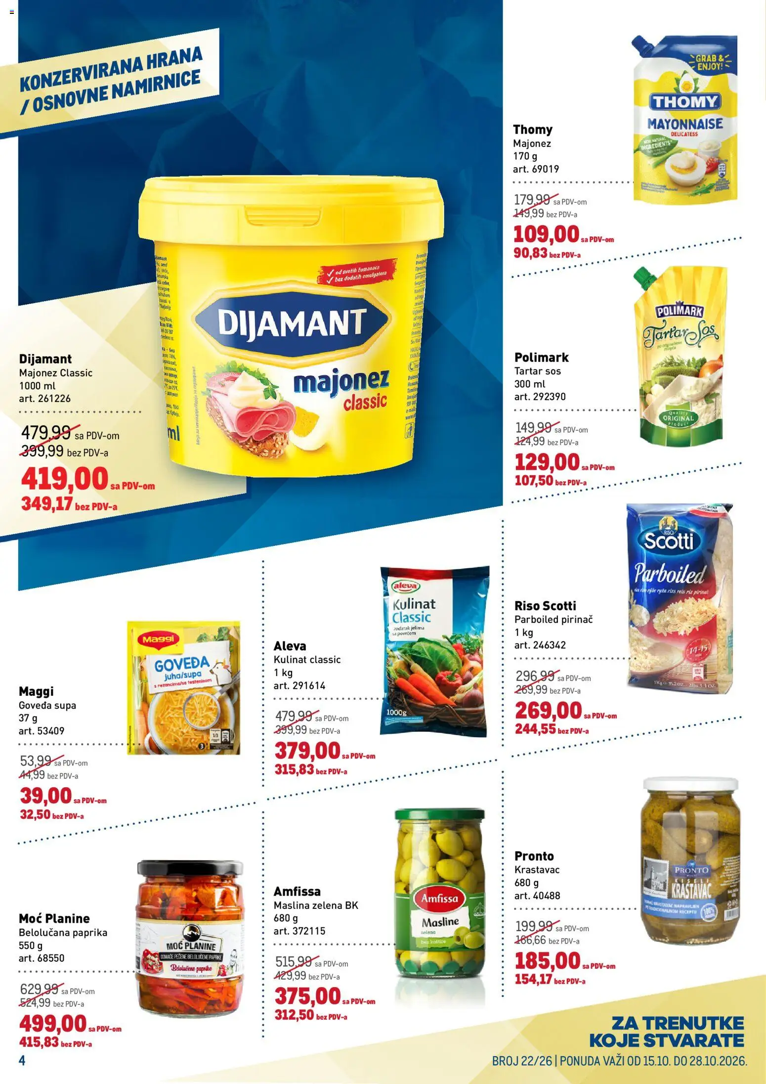 Metro katalog - važi od 15.10.2026 | Strana: 4 | Proizvode: Krastavac, Paprika, Konzervirana hrana, Sos