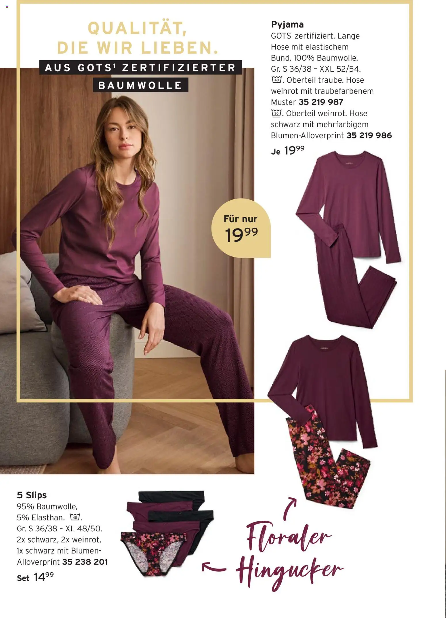 Prospekt Tchibo Ladies Farbenspiel – gültig ab 23.09.2026 | Seite: 6 | Produkte: Blumen, Hose, Pyjama