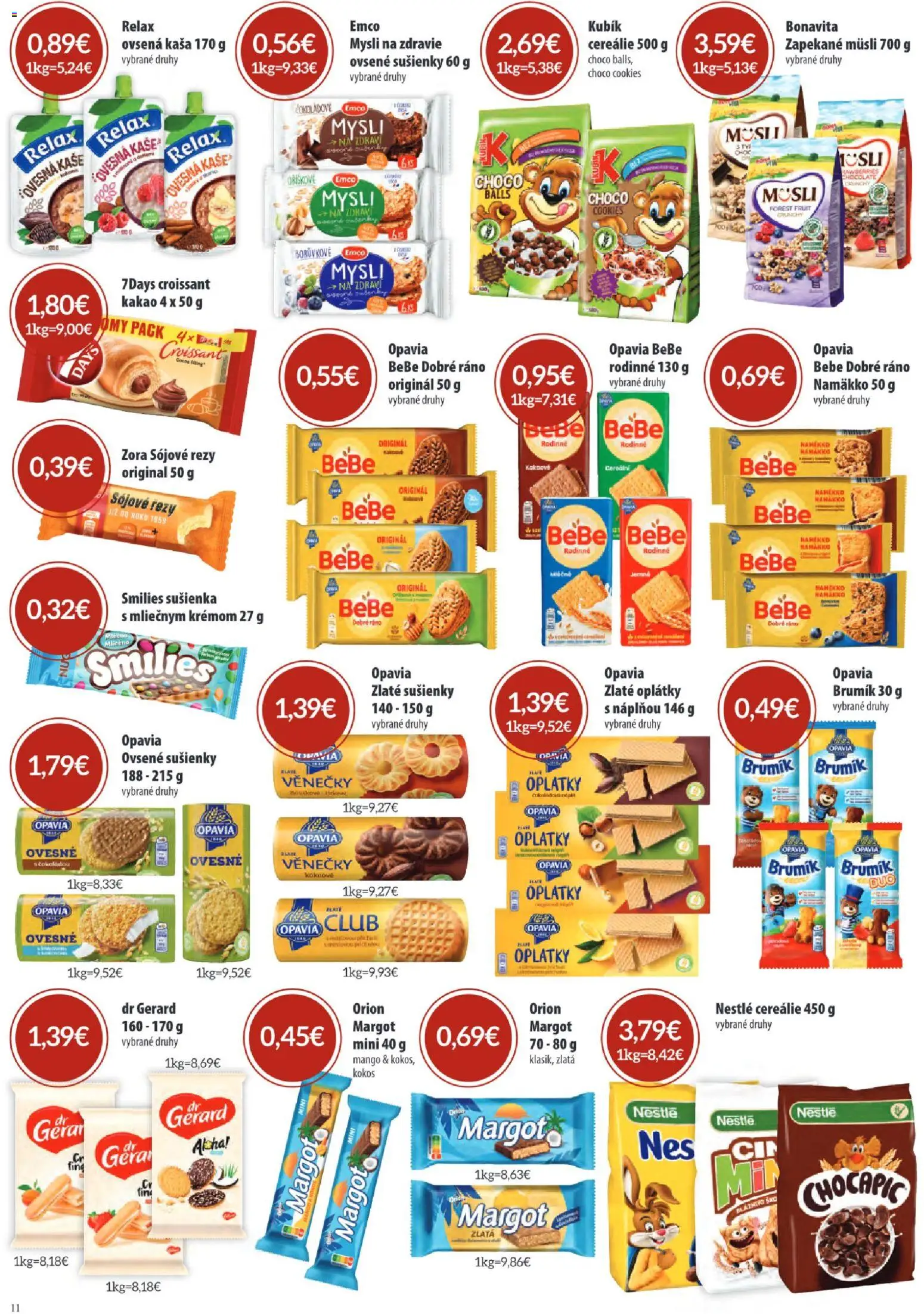 Nové Sintra akcie – leták je platný od 04.06.2026 | Strana: 11 | Produkty: Croissant, Cereálie, Mango, Kakao