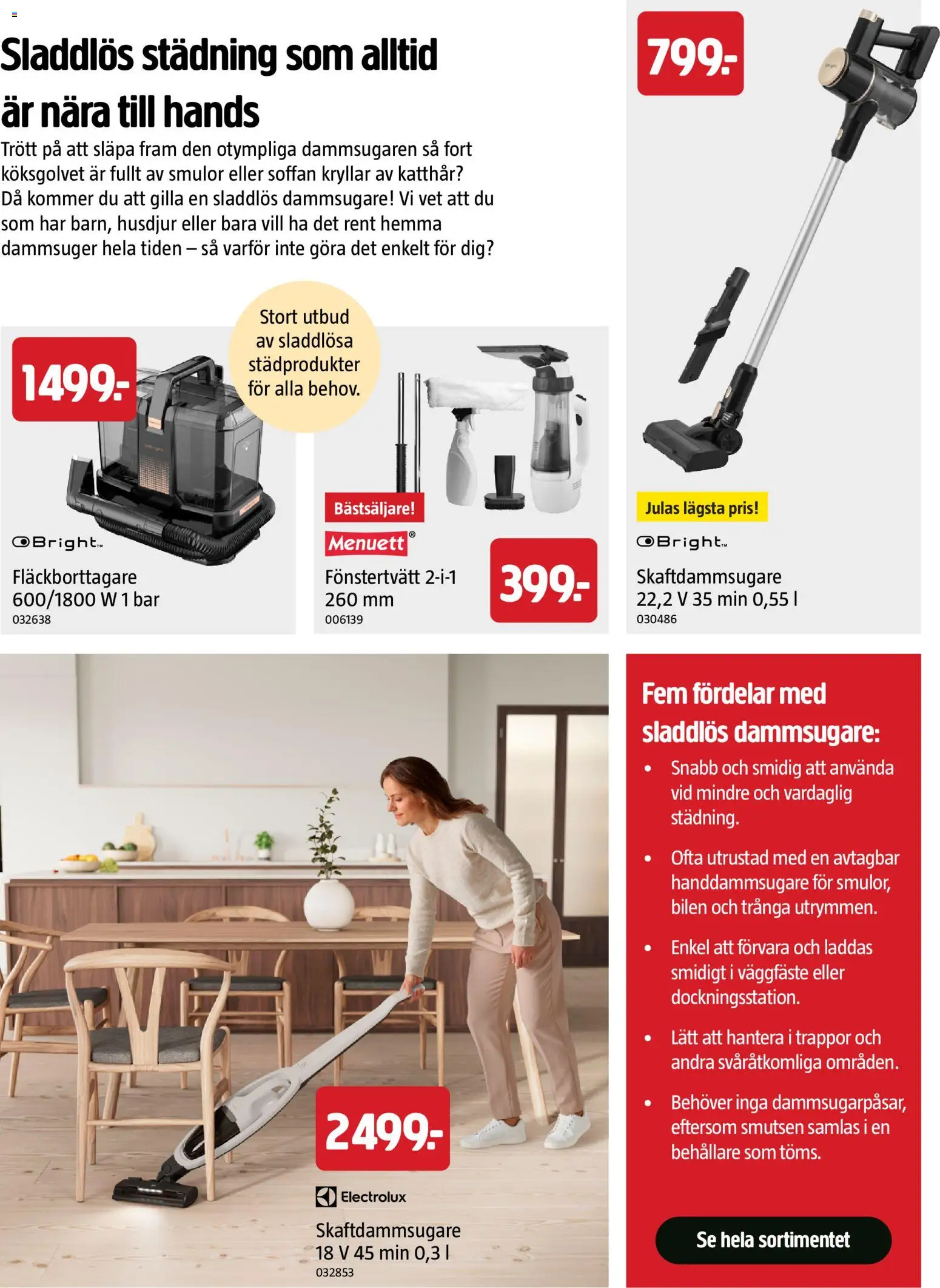 Jula reklamblad aktuell från 01/09/2026 | Sida: 26 | Produkter: Dammsugare, Sladdlös dammsugare, Handdammsugare, Fläckborttagare