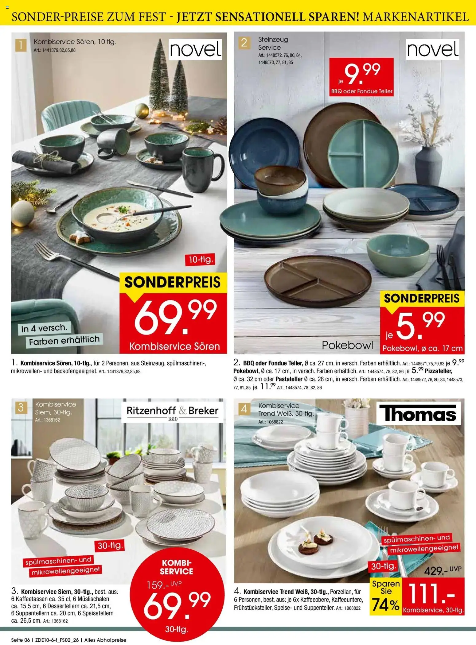 Zurbrüggen Sonder-Preise zum Fest – gültig ab 10.10.2026 | Seite: 6 | Produkte: Fondue