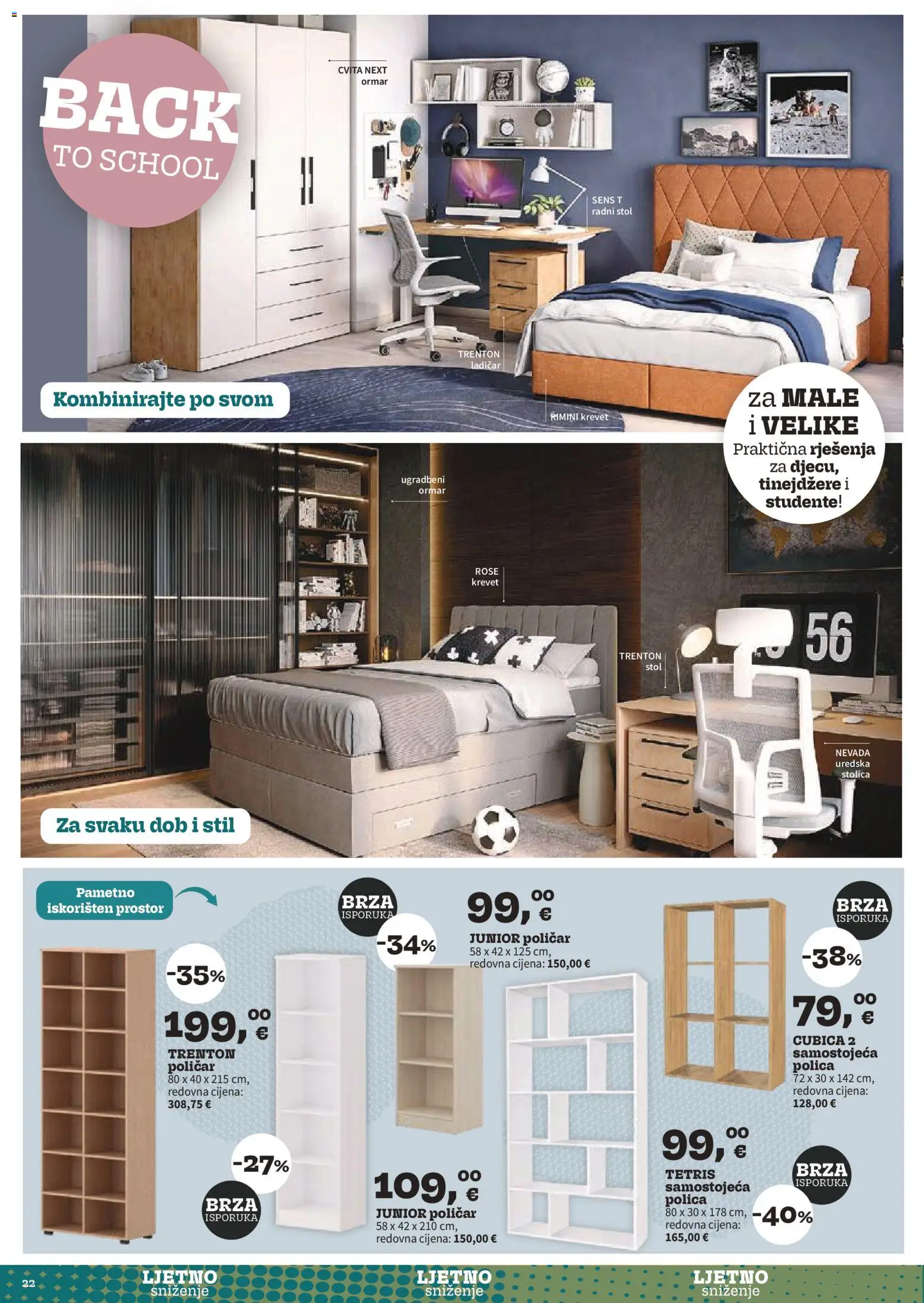 Prima katalog | vrijedi od 01.08.2026 | Stranica: 22 | Proizvodi: Krevet, Ormar, Stol, Uredska stolica