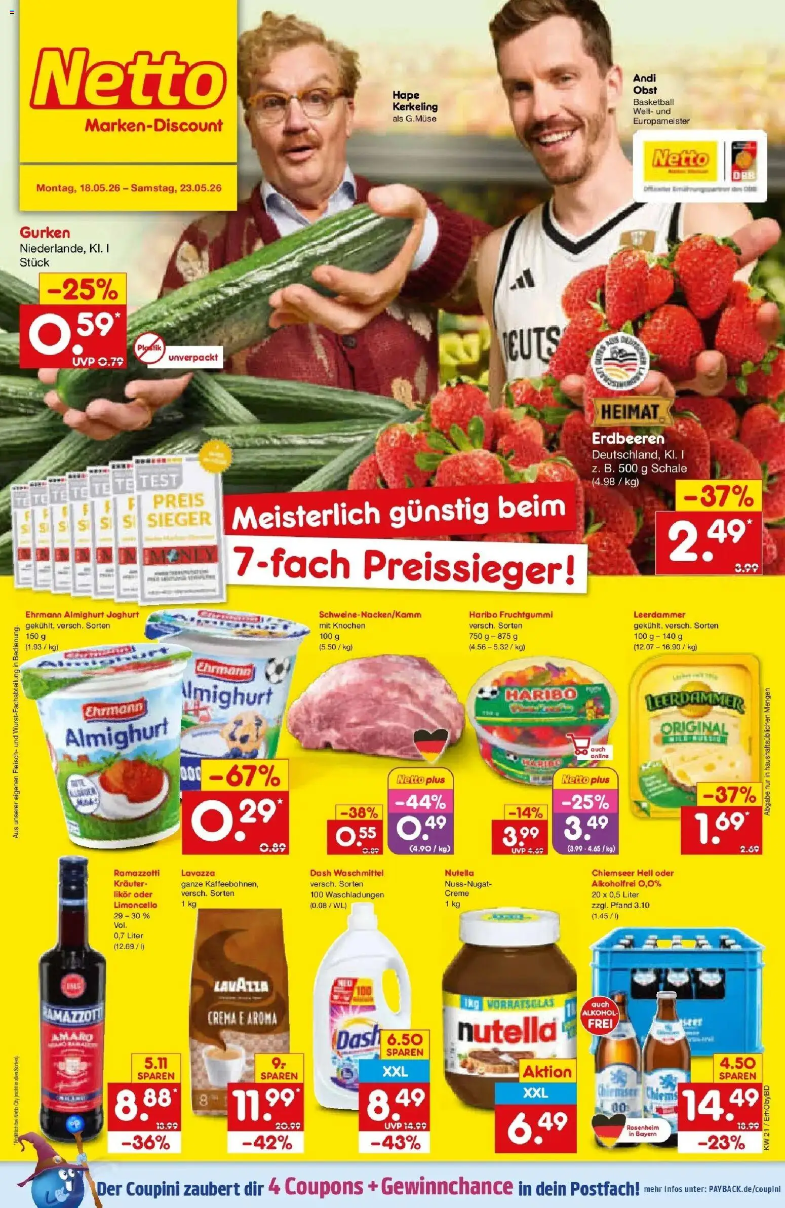 Netto Marken-Discount Prospekt Velden	 – gültig ab 17.05.2026 | Seite: 1 | Produkte: Haribo, Likör, Obst, Fleisch