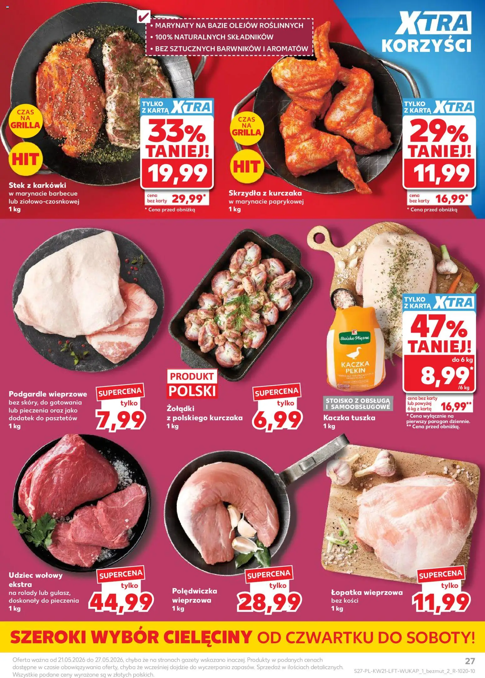 Kaufland Polsko leták od 21.05.2026 | Strana: 27 | Produkty: Lopatka, Karty