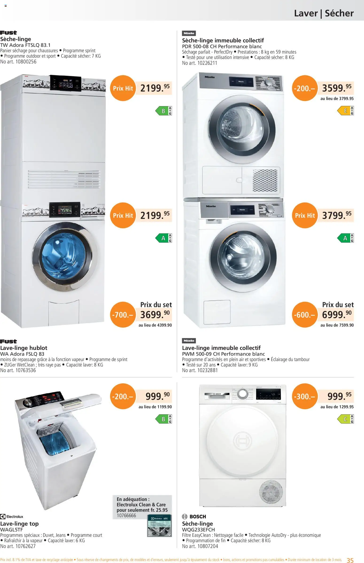 Fust aktionen FR – gültig ab 01.05.2026 | Seite: 35 | Produkte: Top, Miele, Bosch