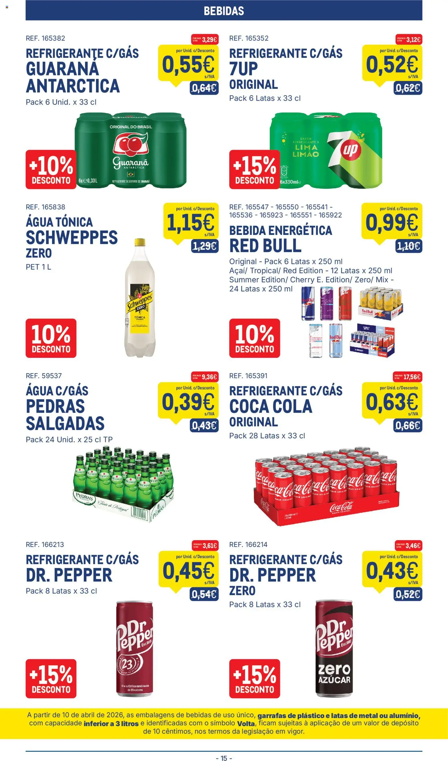 Makro folheto │ válido de 07/07/2026 | Página: 15 | Produtos: Agua, Refrigerante, Bebida