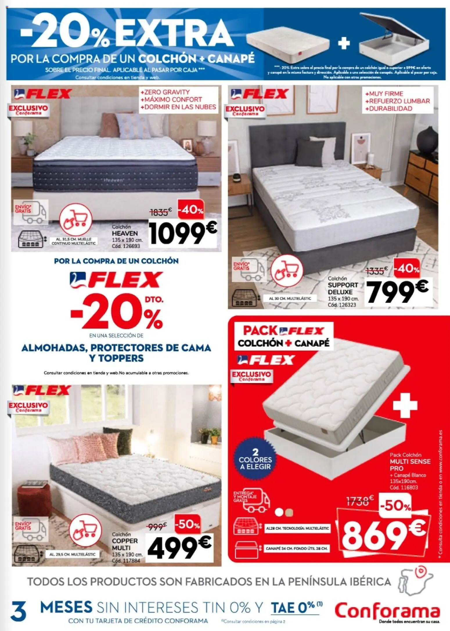 Conforama folleto │ válido desde el 30.04.2026 | Página: 3 | Productos: Colchon, Cama, Caja