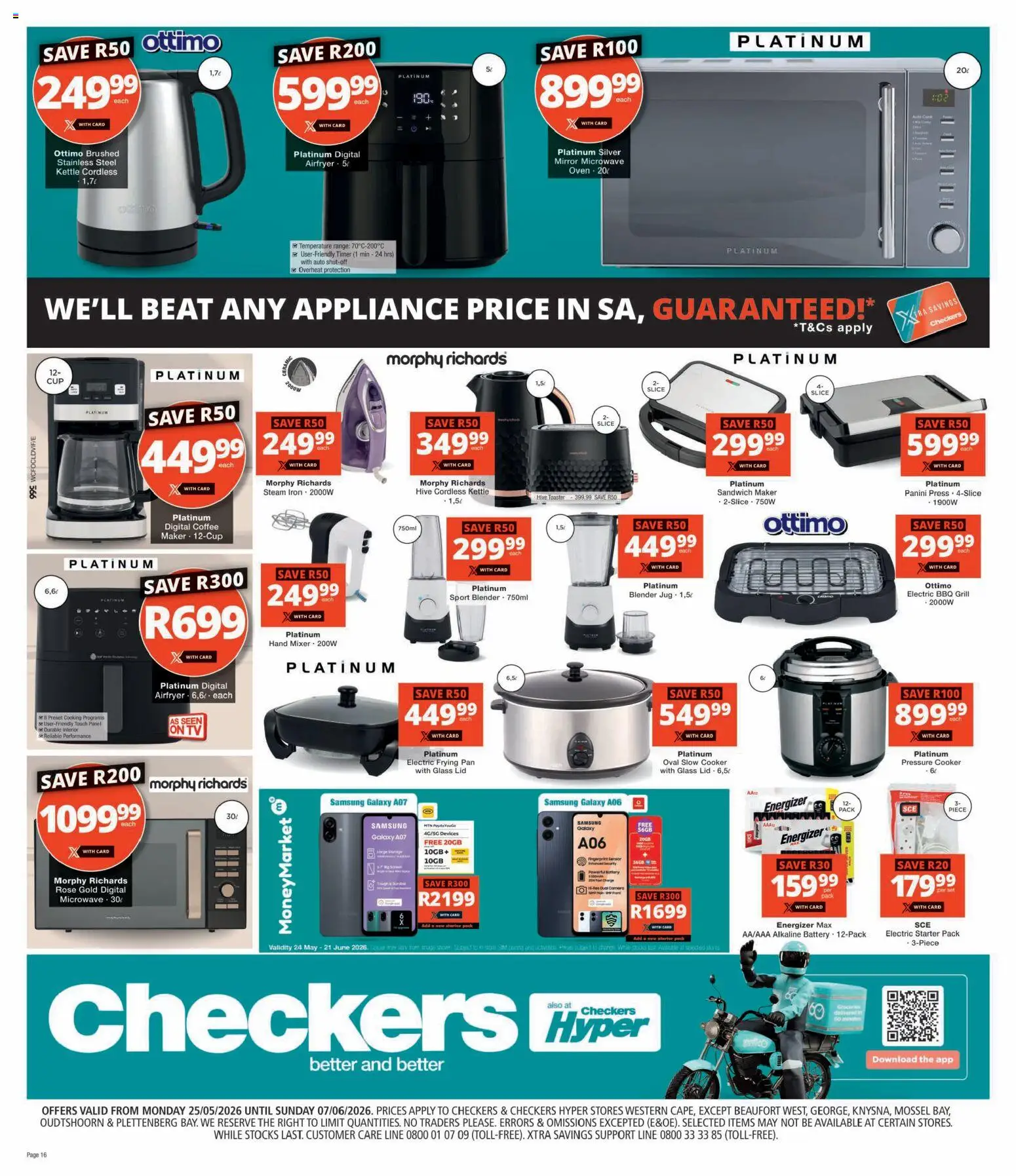 New Checkers catalogue – valid from 25.05.2026 | Page: 16 | Products: Timer, Kettle, TV, Slow cooker