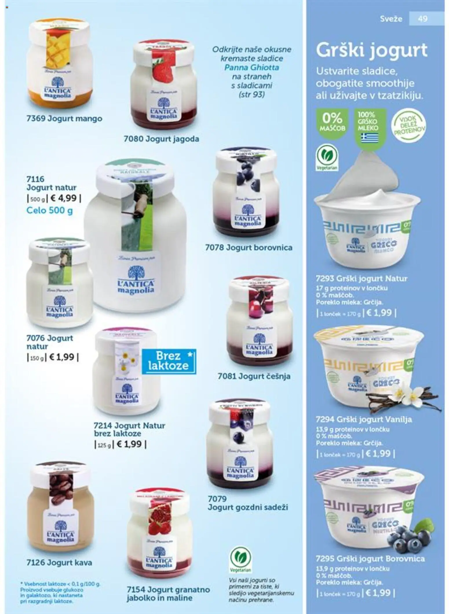 Novi Bofrost katalog ponudbe – veljaven od 01.07.2026 | Stran: 49 | Izdelki: Grški jogurt, Jogurt, Maline, Mango
