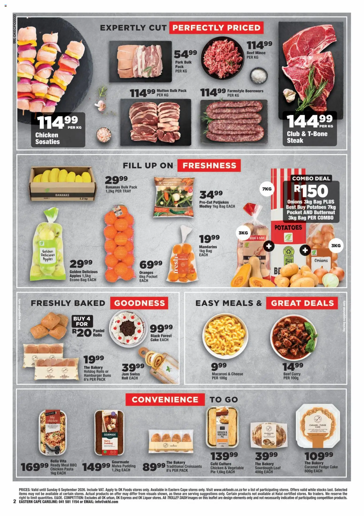 New OK Foods catalogue – valid from 25/08/2026 | Page: 2 | Products: Tray, Bag, Oranges, Bananas