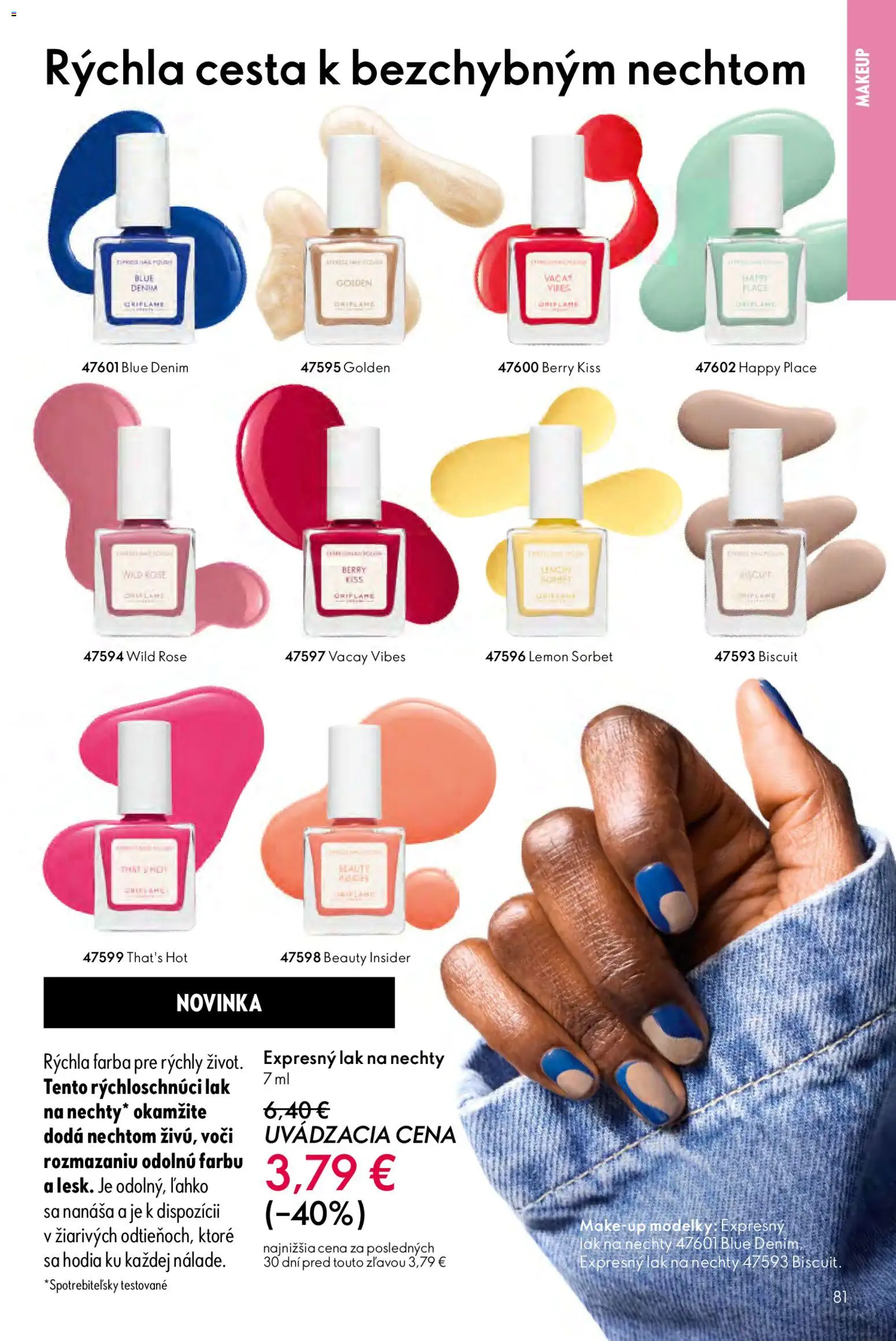 Nové Oriflame akcie – leták je platný od 27.05.2026 | Strana: 81 | Produkty: Sorbet, Lak na nechty