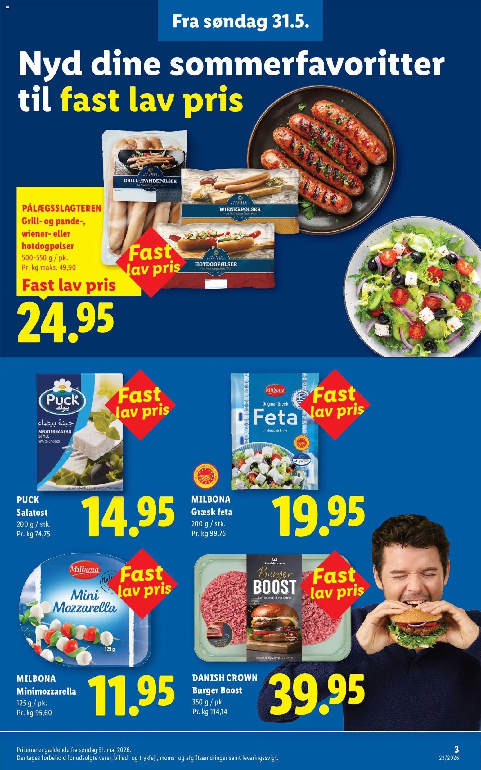 Lidl tilbudsavis – gyldig fra 31.05.2026 | Side: 4 | Produkter: Salatost, Mozzarella, Grill