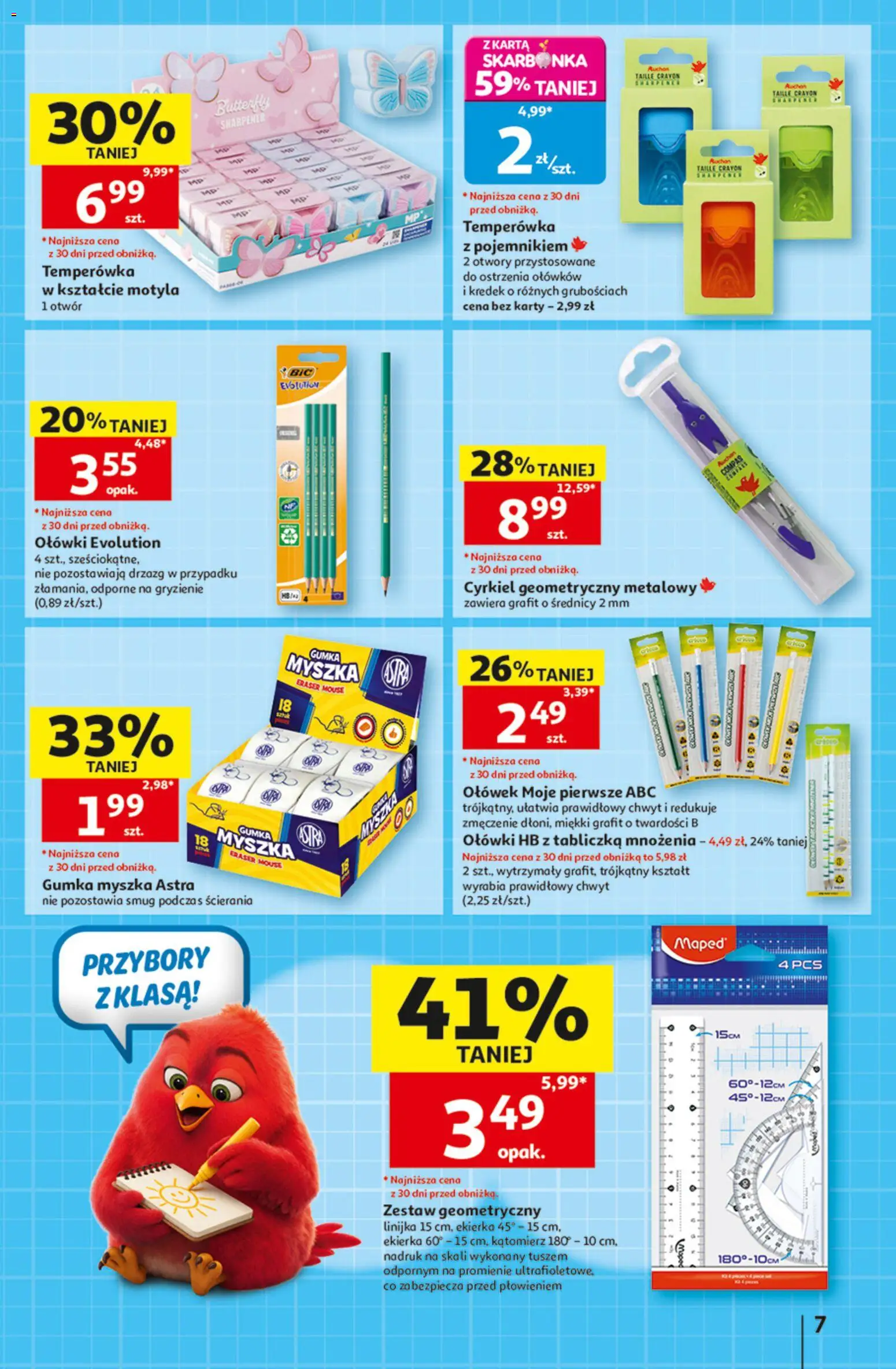 Auchan gazetka - 30 Lat Hipermarket od 27.08.2026 | Strona: 7 | Produkty: Karta, Temperówka, Myszka