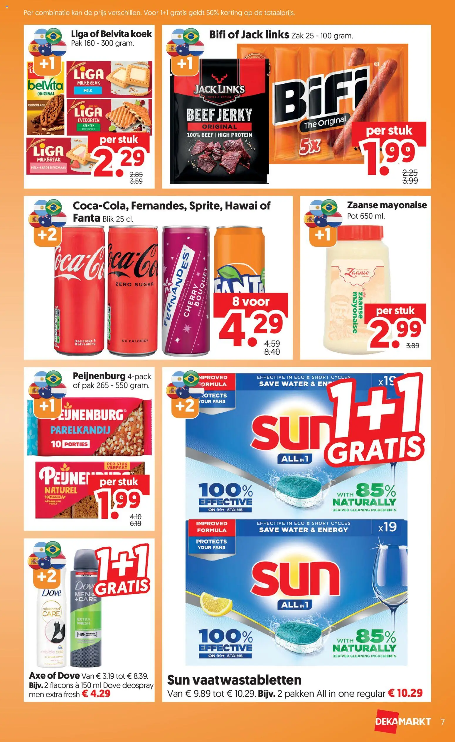 {H1} | Pagina: 7 | Producten: Melk, Chocolade, Belvita, Jack Links