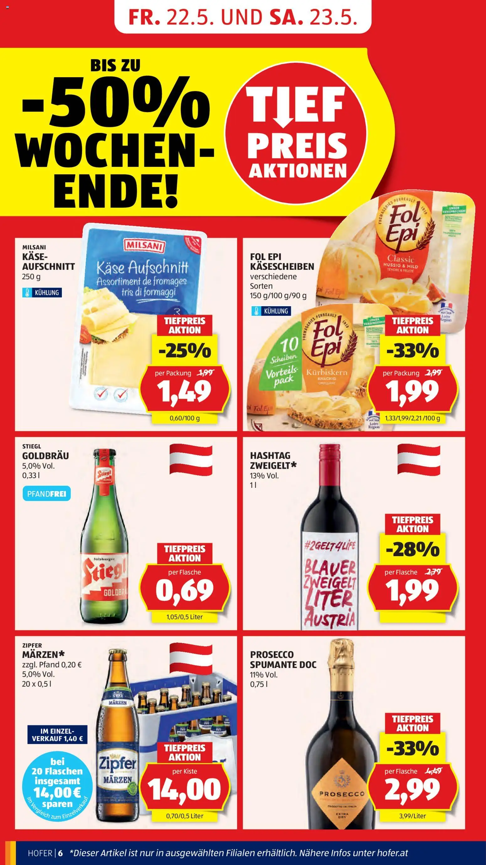 Hofer Flugblatt gültig ab 22.05.2026 | Seite: 8 | Produkte: Käse