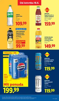 MONSTER Energetski napitak sa voćnim sokom Mango Loco, 0,5 l; 1 l = 239.98 - pregled Lidl kataloga - važi od 18.06.2026 | Strana: 37