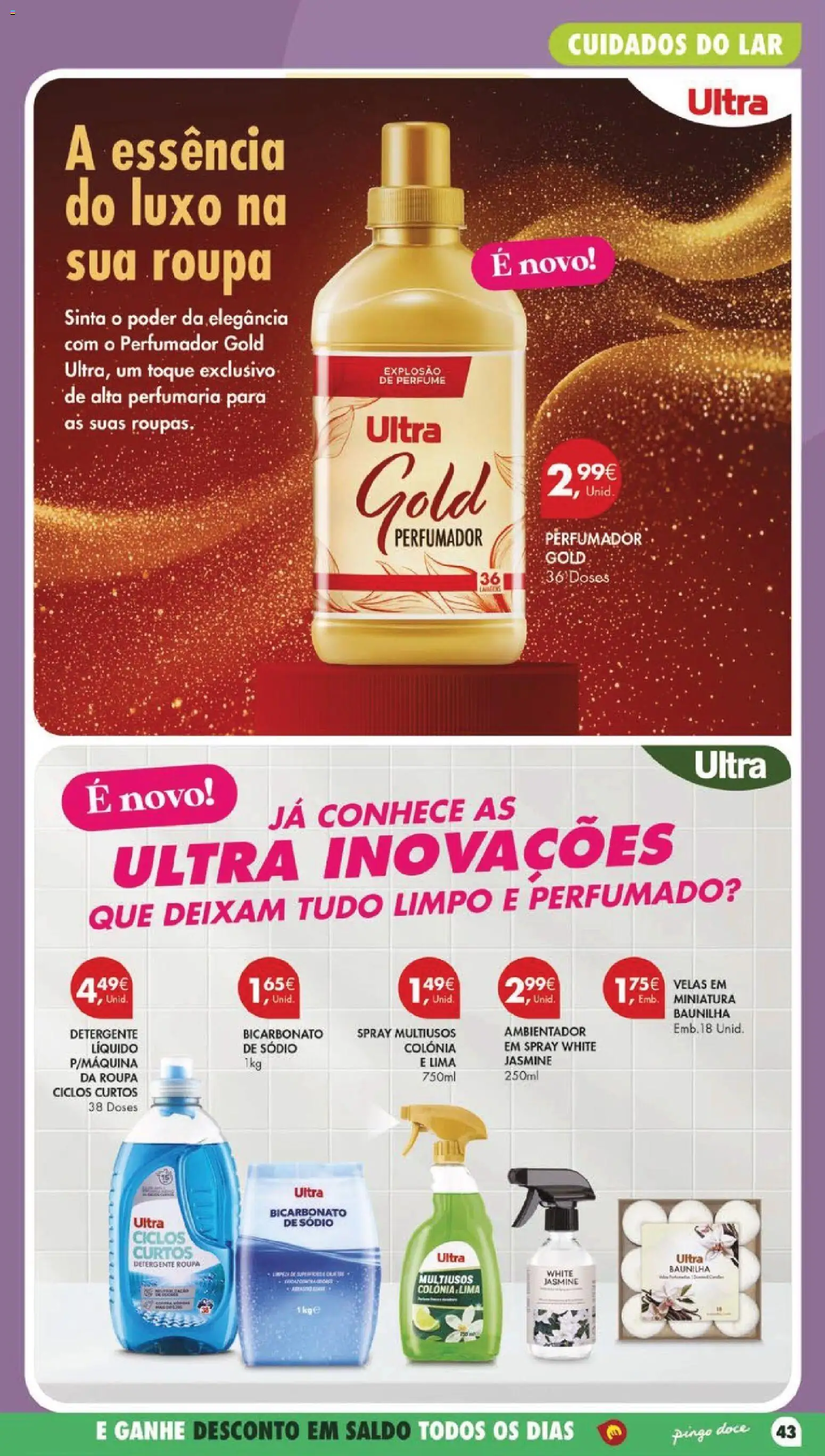 Pingo Doce folheto │ válido de 07/07/2026 | Página: 49 | Produtos: Bicarbonato de sódio, Perfume, Detergente, Velas