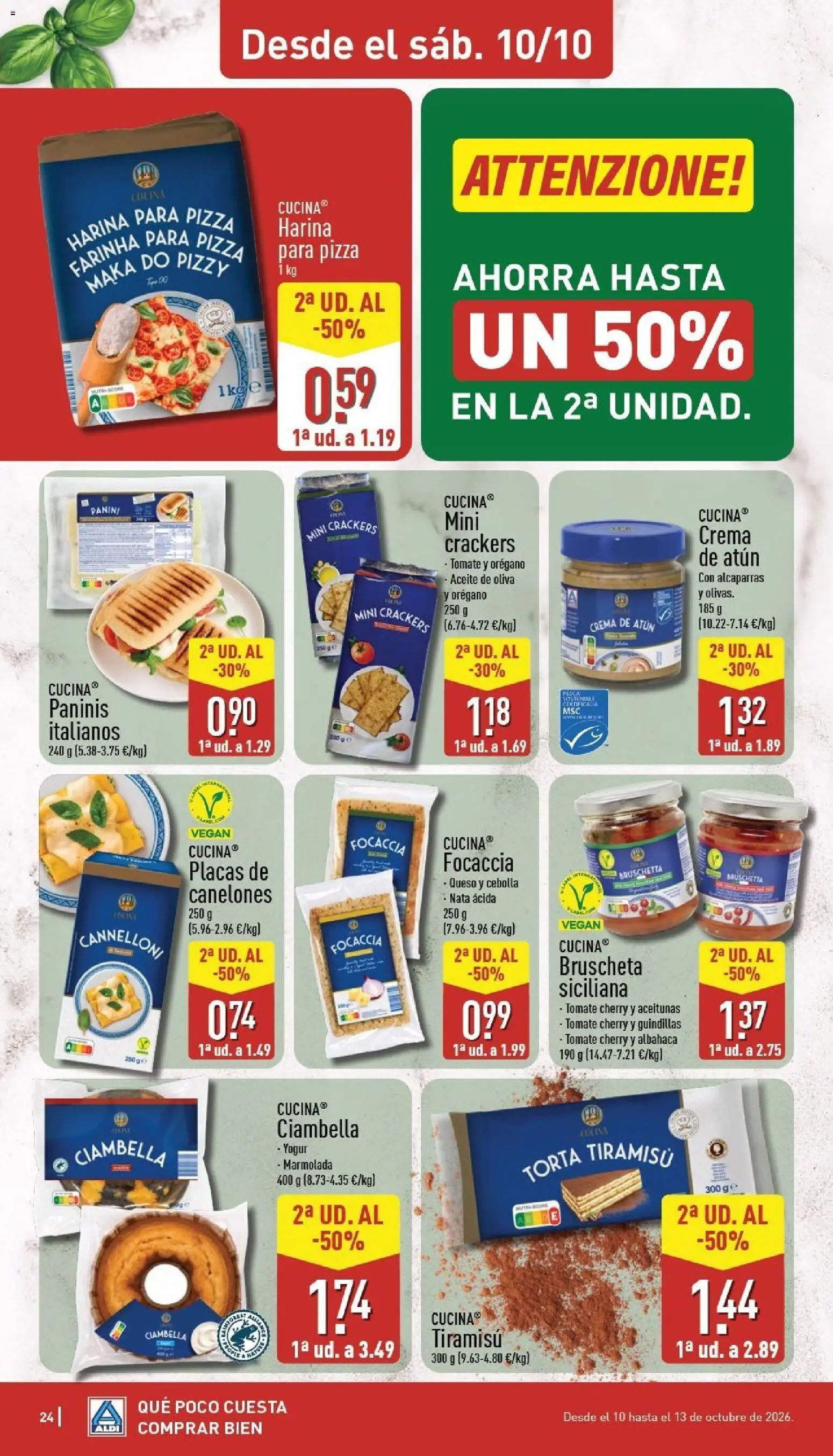 Aldi folleto Canarias │ válido desde el 05/10/2026 | Página: 24 | Productos: Aceitunas, Queso, Aceite, Pizza