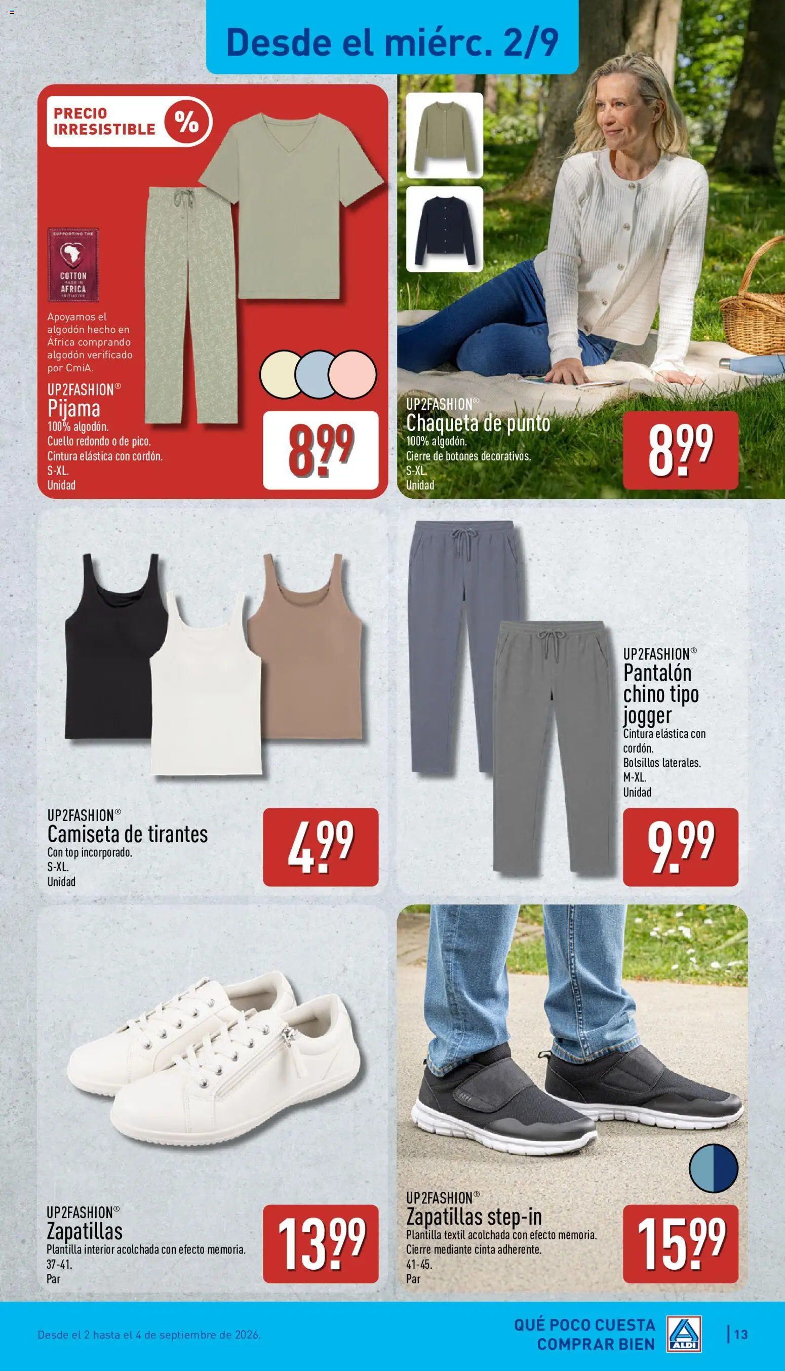 Aldi folleto Baleares │ válido desde el 31/08/2026 | Página: 13 | Productos: Chaqueta, Pijama, Zapatillas, Algodón