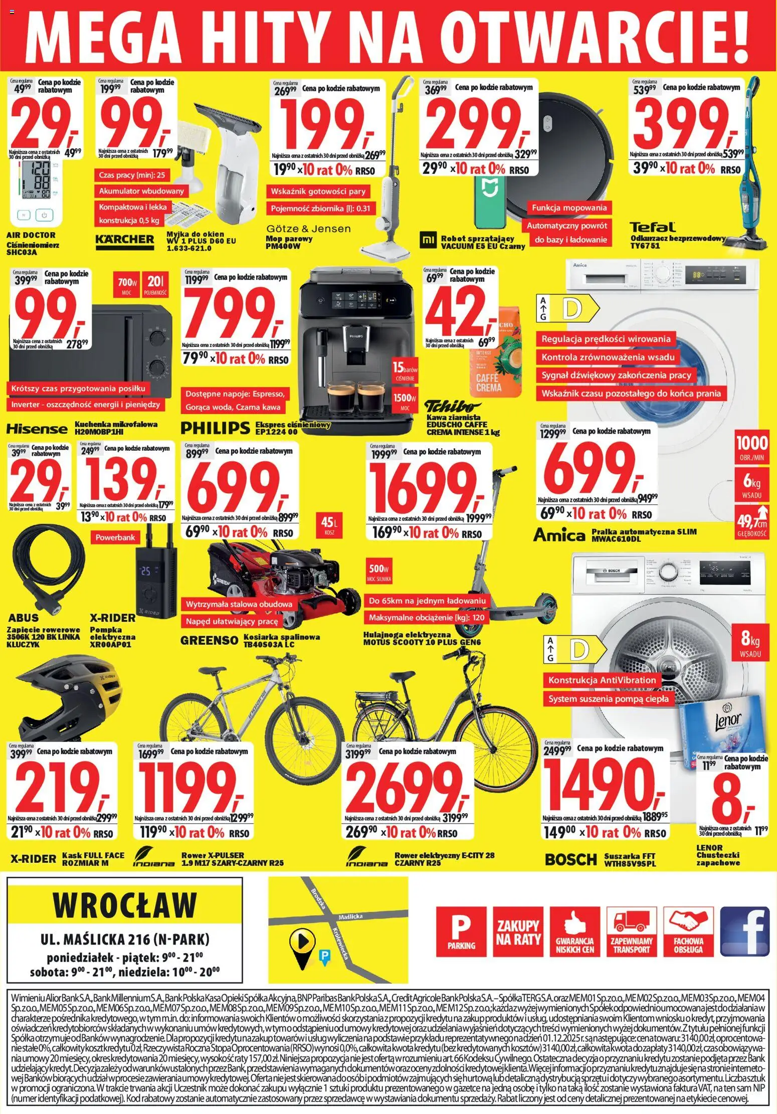 Mediaexpert promocje - Otwarcie po remoncie Wrocław od 09.04.2026 | Strona: 8 | Produkty: Ekspres ciśnieniowy, Kawa ziarnista, Robot, Mop parowy