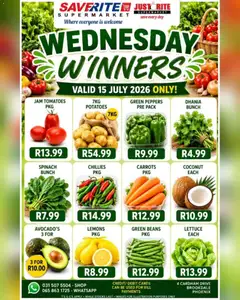 Saverite specials catalogue – valid from 15/07/2026