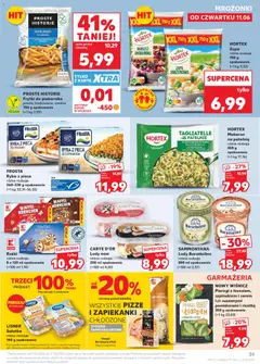Pogląd oferty "Kaufland gazetka" - ważna od 11.06.2026 | Strona: 39 | Produkty: Pierogi, Patelnie, Lody, Sałatka