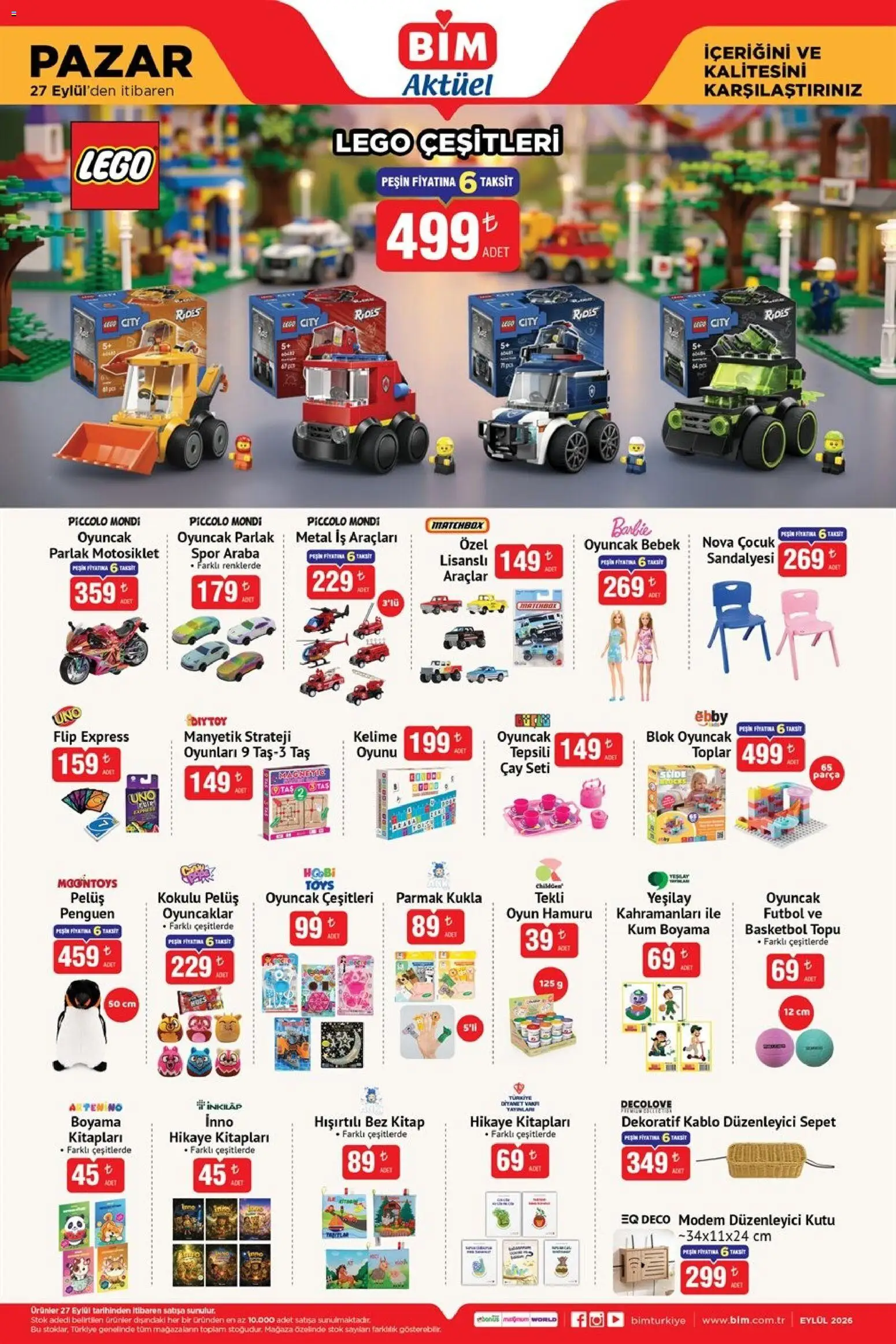 BİM - Katalog Pazar - 27 Eylül 2026 tarihinden itibaren geçerlidir | Sayfa: 3