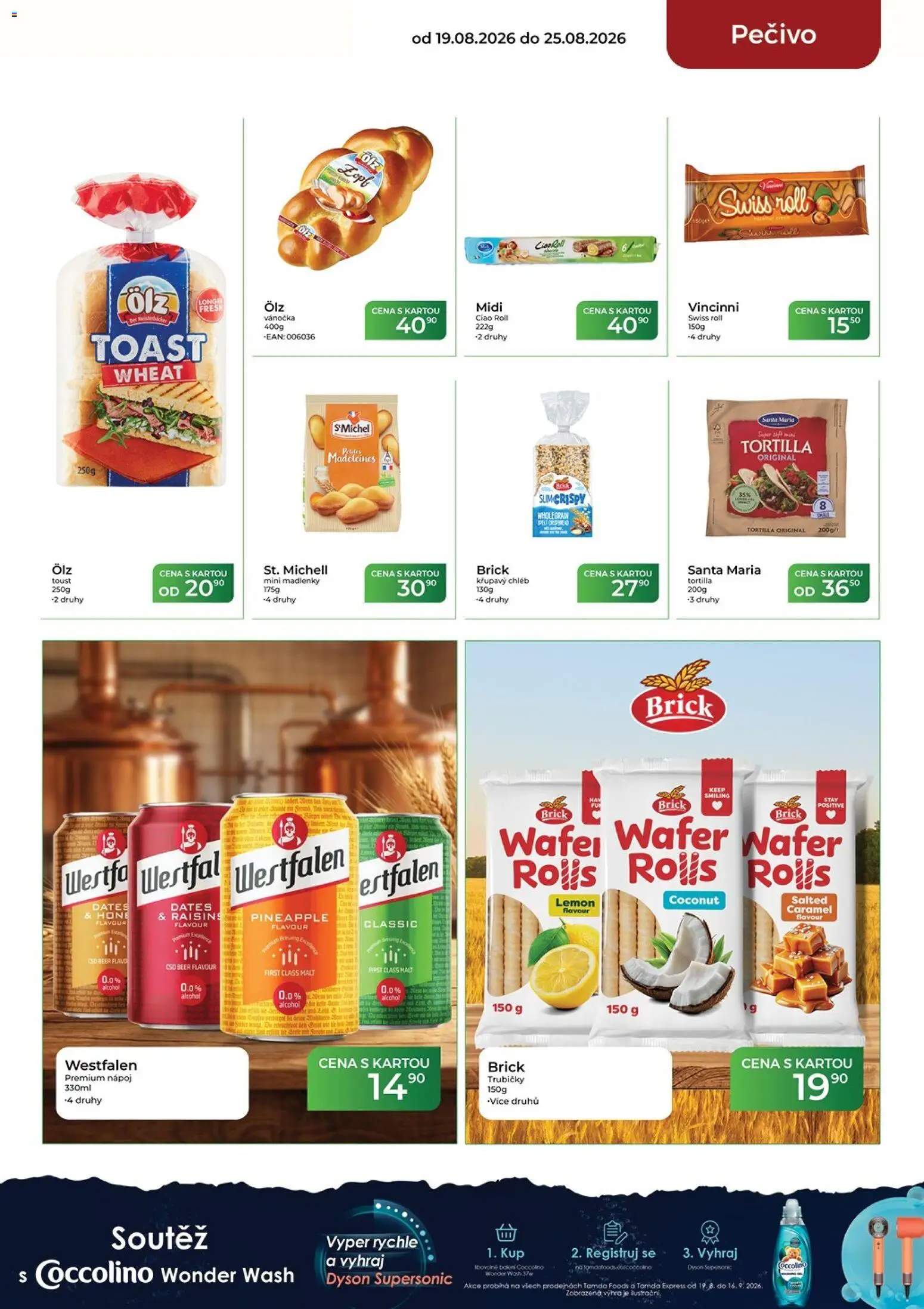 Tamda Foods leták od 19.08.2026 | Strana: 25 | Produkty: Trubičky, Pečivo, Tortilla, Madlenky
