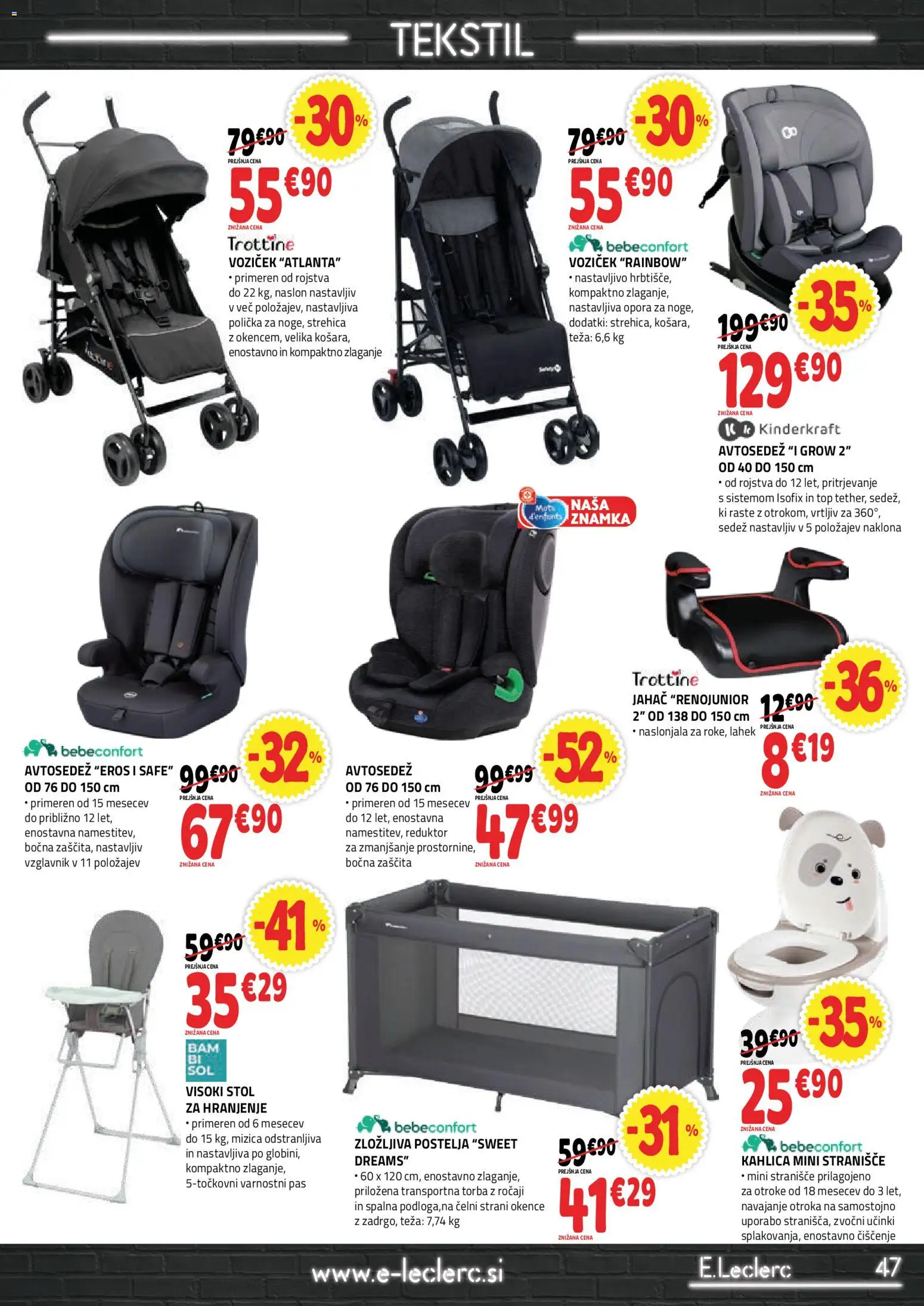 Novi E.leclerc katalog ponudbe – veljaven od 07.10.2026 | Stran: 7 | Izdelki: Mizica, Teza, Stranisce, Pas