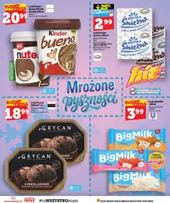 Pogląd oferty "Topaz gazetka - Ceny małe na stałe" - ważna od 24.09.2026 | Strona: 28 | Produkty: Czekolady, Nutella, Lody Grycan, Grycan lody