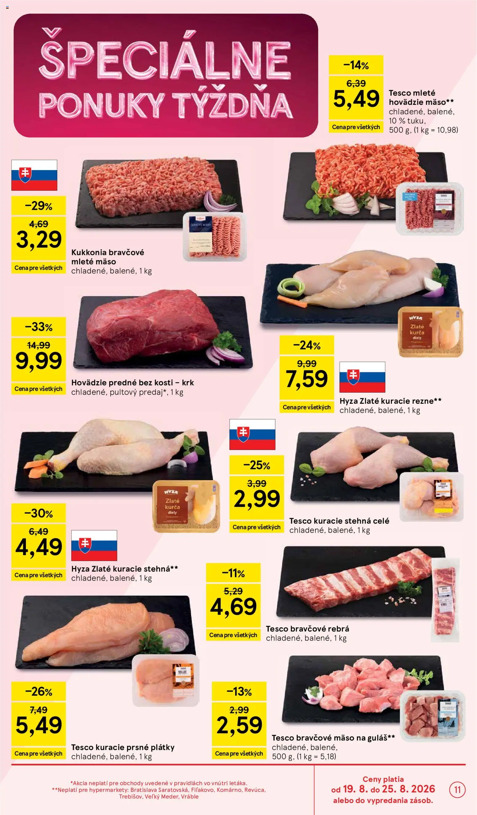 Nové Tesco akcie – leták je platný od 19.08.2026 | Strana: 11