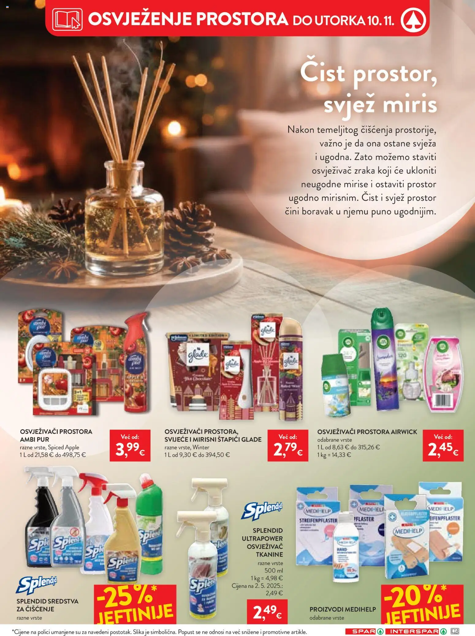 Interspar katalog | vrijedi od 28.10.2026 | Stranica: 16 | Proizvodi: Osvježivač zraka, Miris, Mirisni stapici, Svijeće