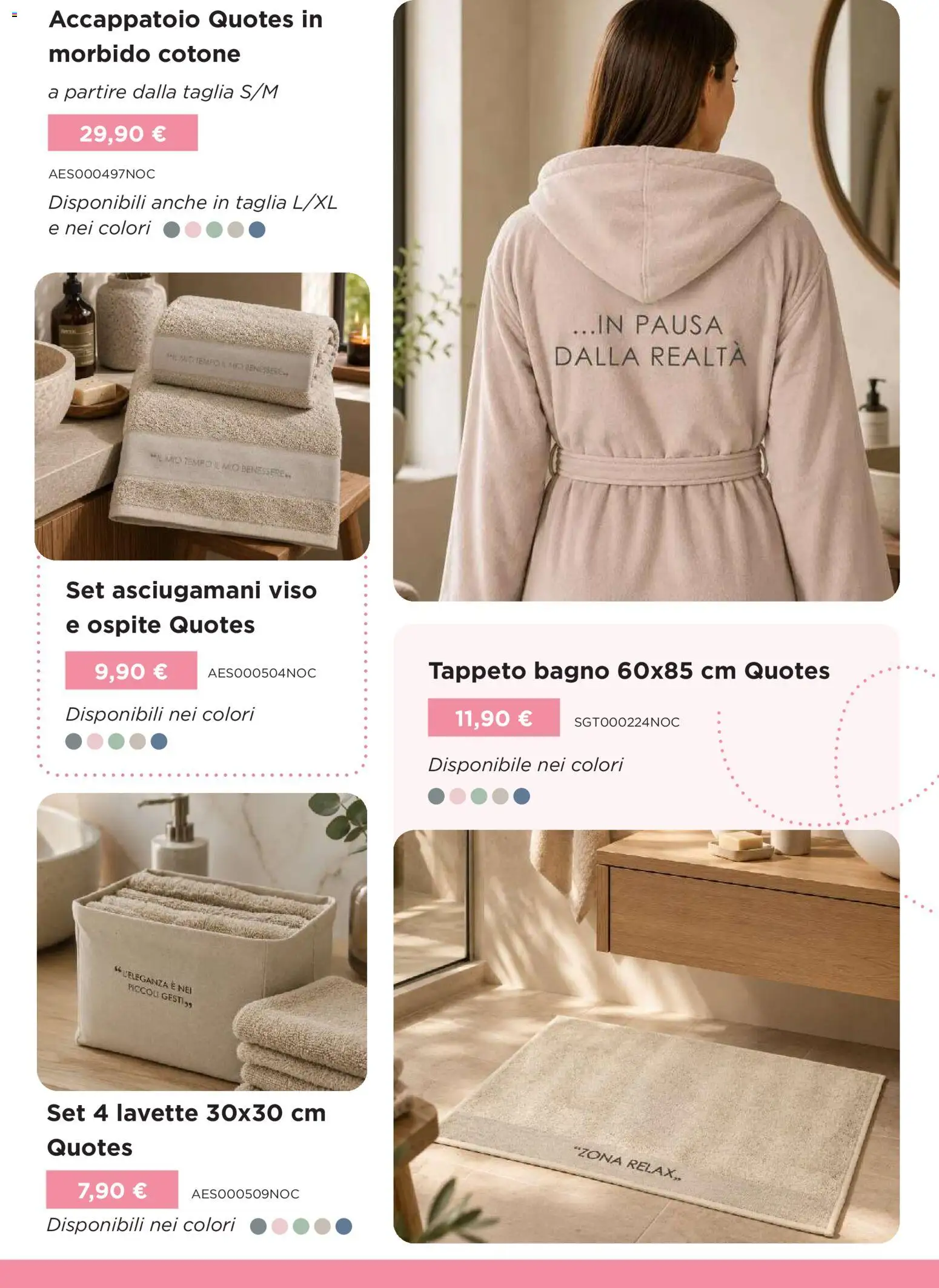 Volantino Kasanova del 04/09/2026 | Pagina: 23 | Prodotti: Accappatoio, Bagno, Tappeto, Asciugamani