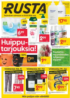 Rusta-mainoslehti voimassa 12/10/2026 alkaen