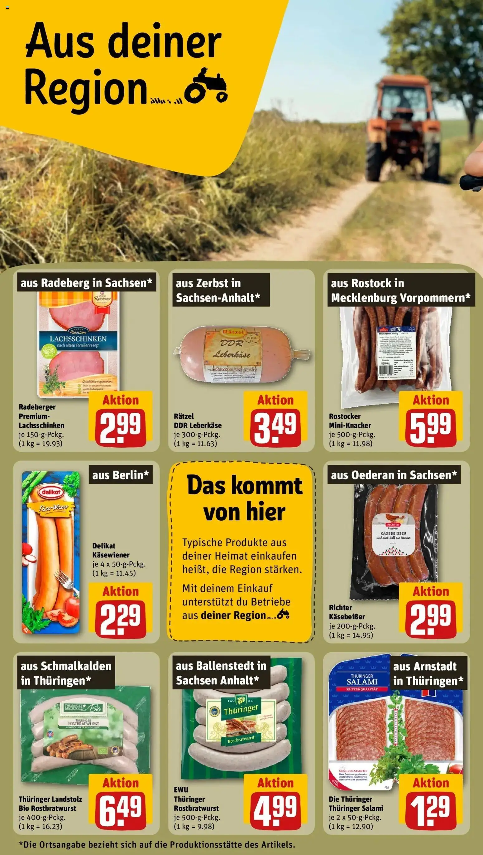 Rewe Prospekt Templin – gültig ab 27.07.2026 | Seite: 26 | Produkte: Salami, Leberkase