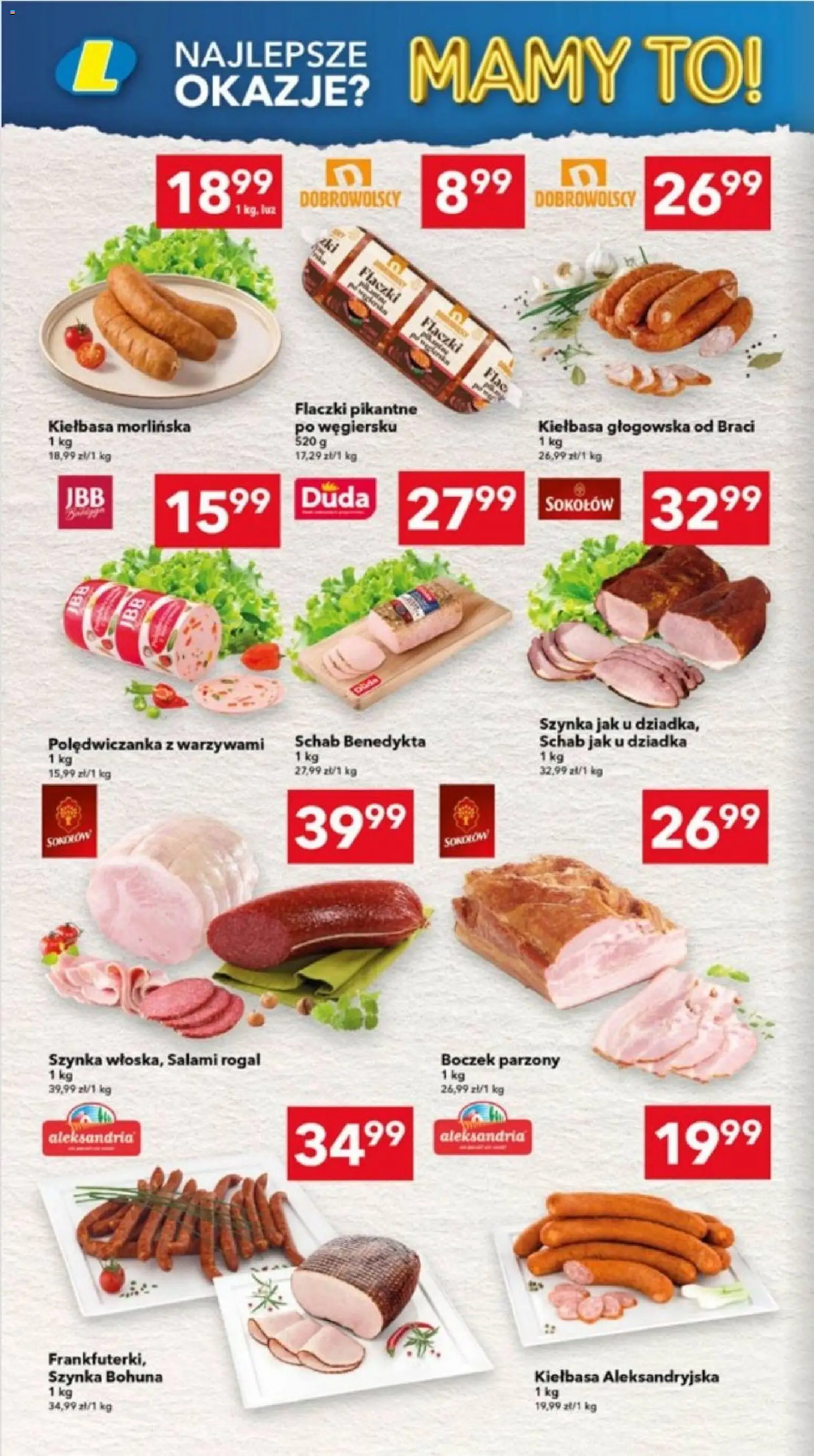 Lewiatan gazetka - Katowice od 13.08.2026 | Strona: 2 | Produkty: Schab, Boczek, Boczek parzony, Salami