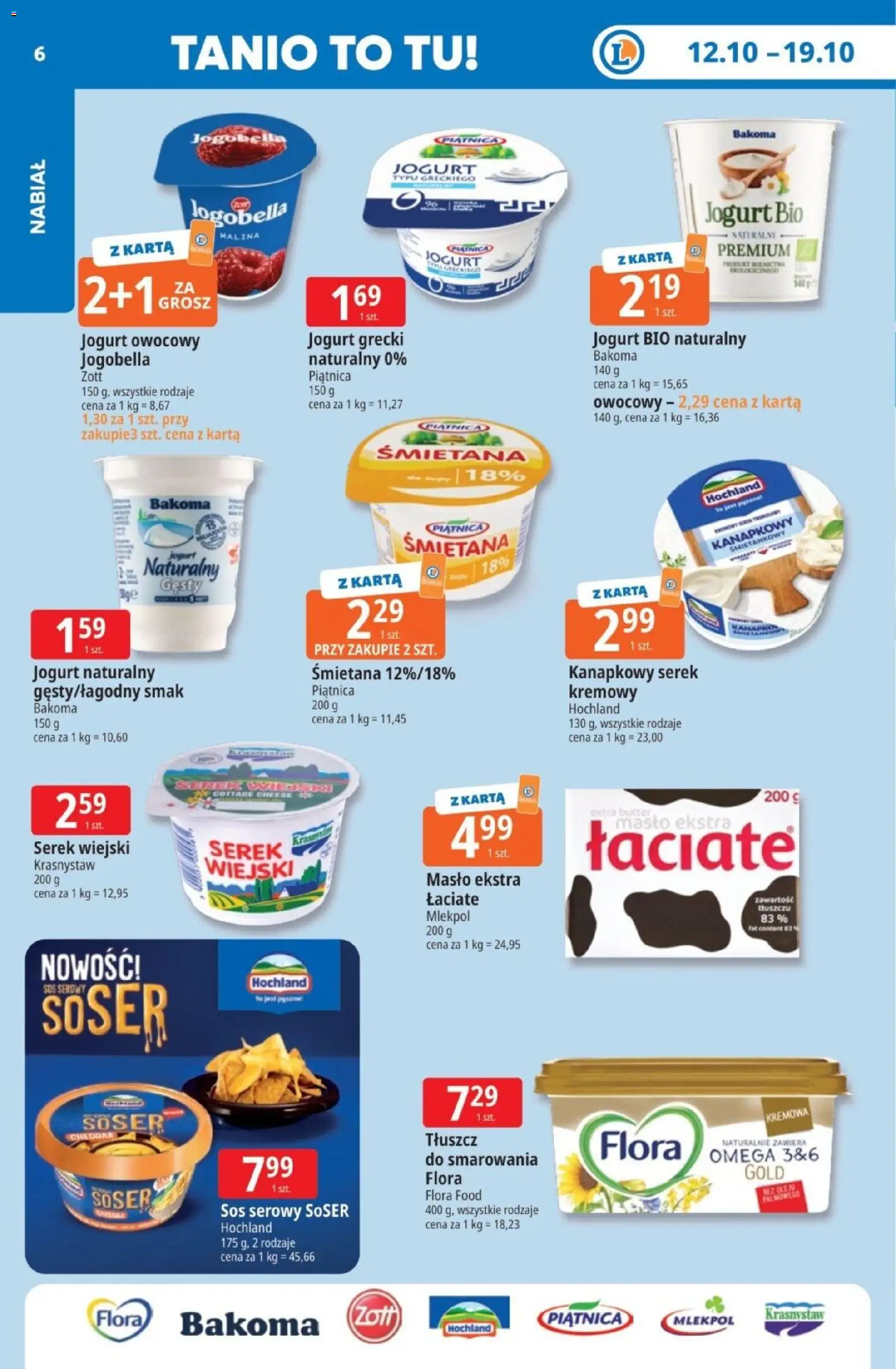 E.Leclerc gazetka - Tanio To Tu od 12.10.2026 | Strona: 6 | Produkty: Jogurt Bio, Jogurt naturalny, Piątnica, Jogurt owocowy
